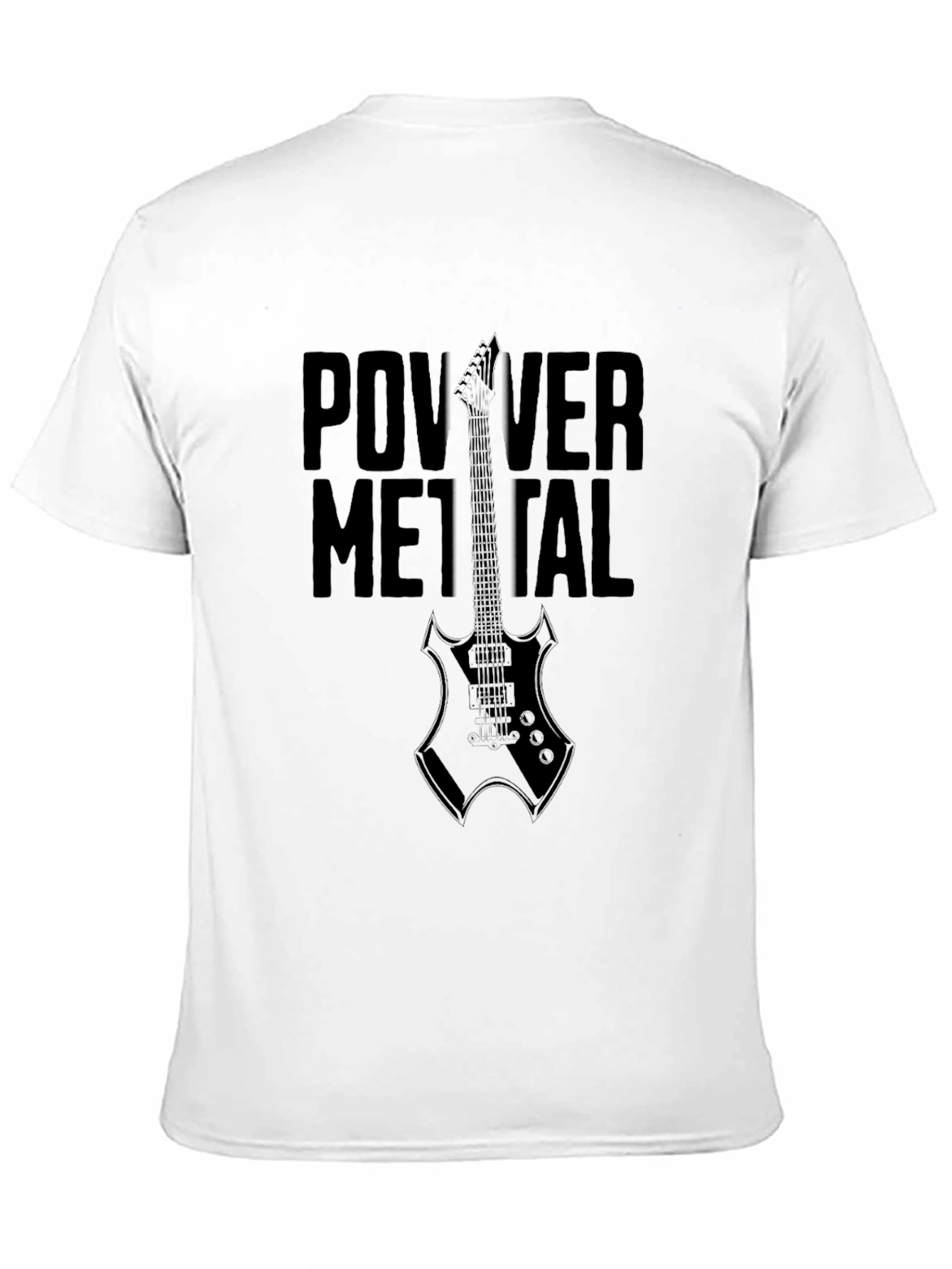 Power Metal T-Shirt - Black Guitar Graphic