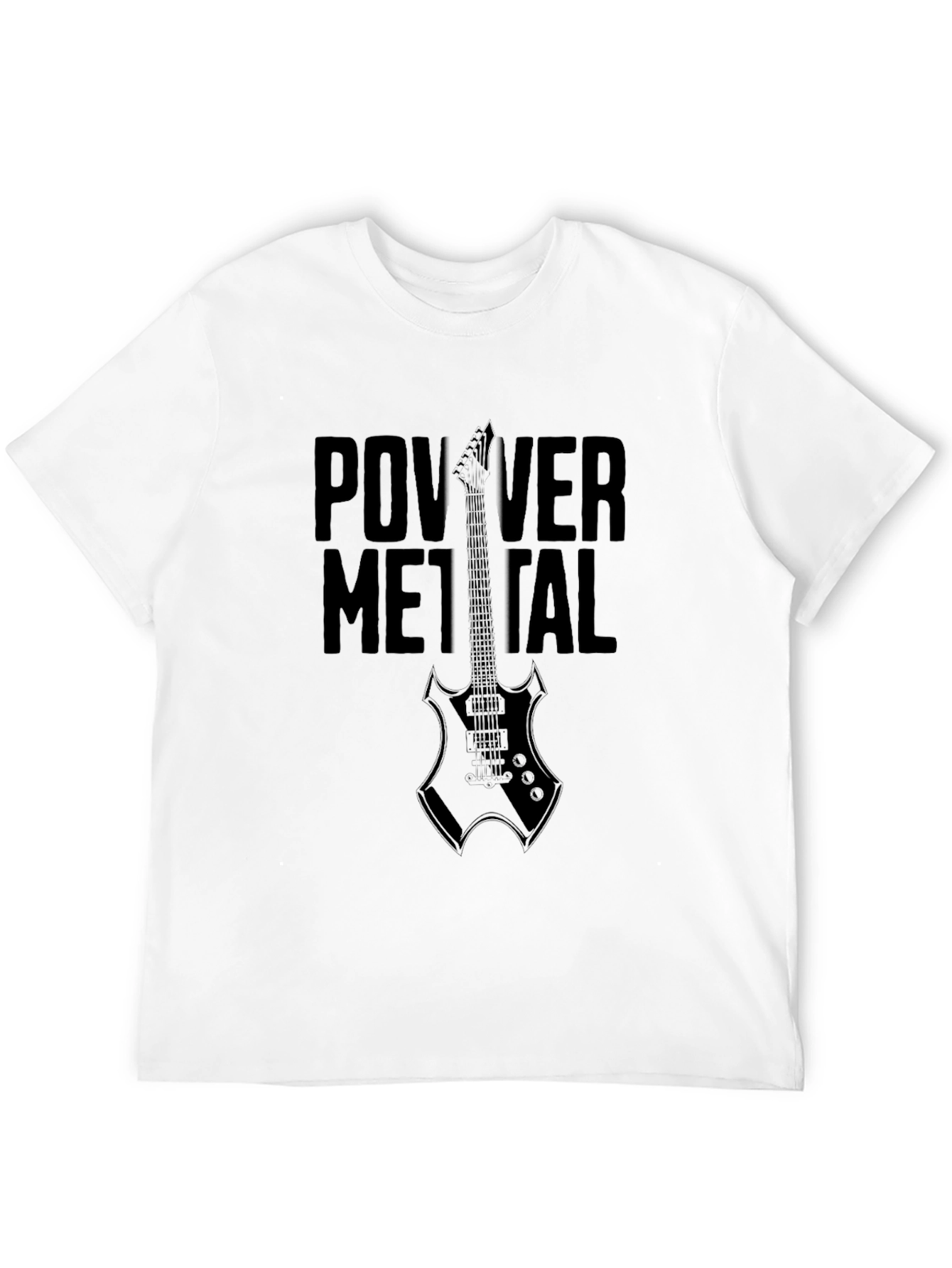 Power Metal T-Shirt - Black Guitar Graphic
