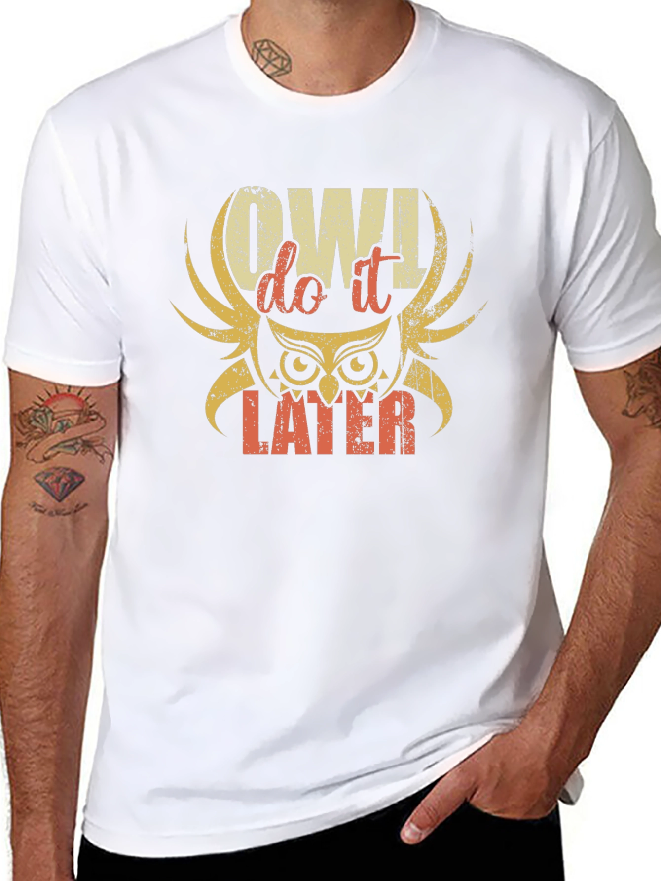 Owl Do It Later Graphic T-Shirt