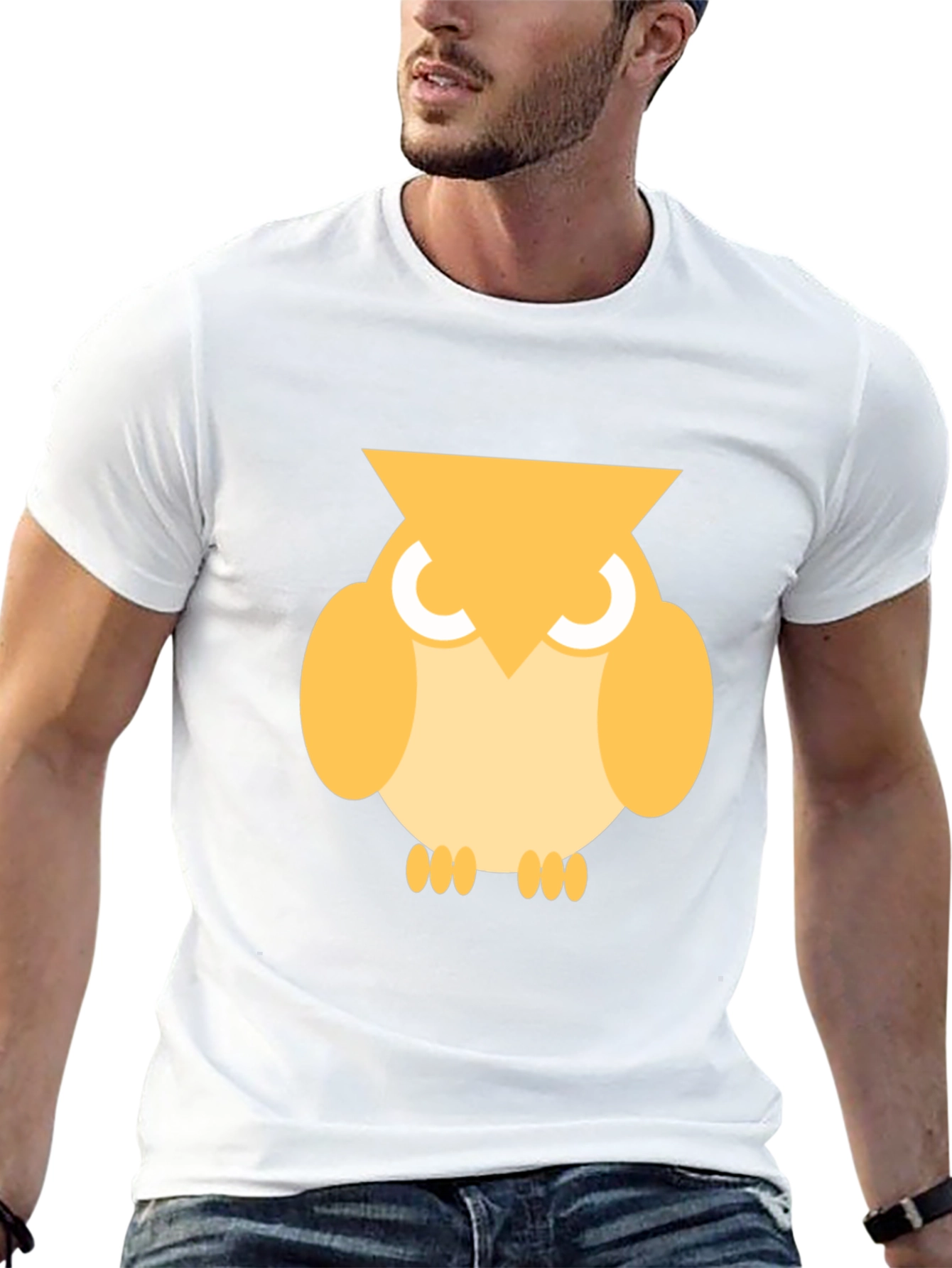 Cool Owl Graphic Tee - Mens Black T-Shirt