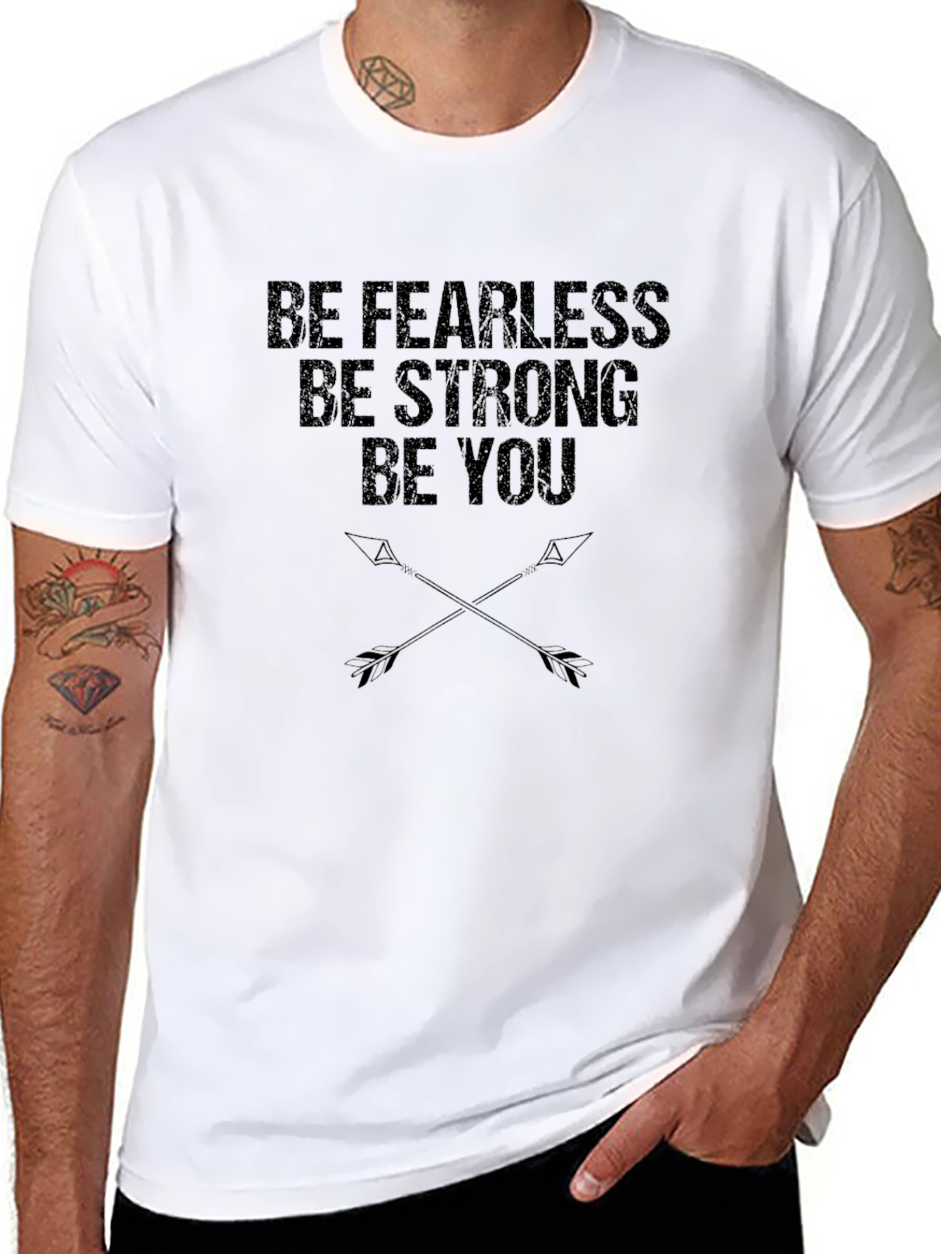 Be Fearless Graphic Tee - Mens Black T-Shirt