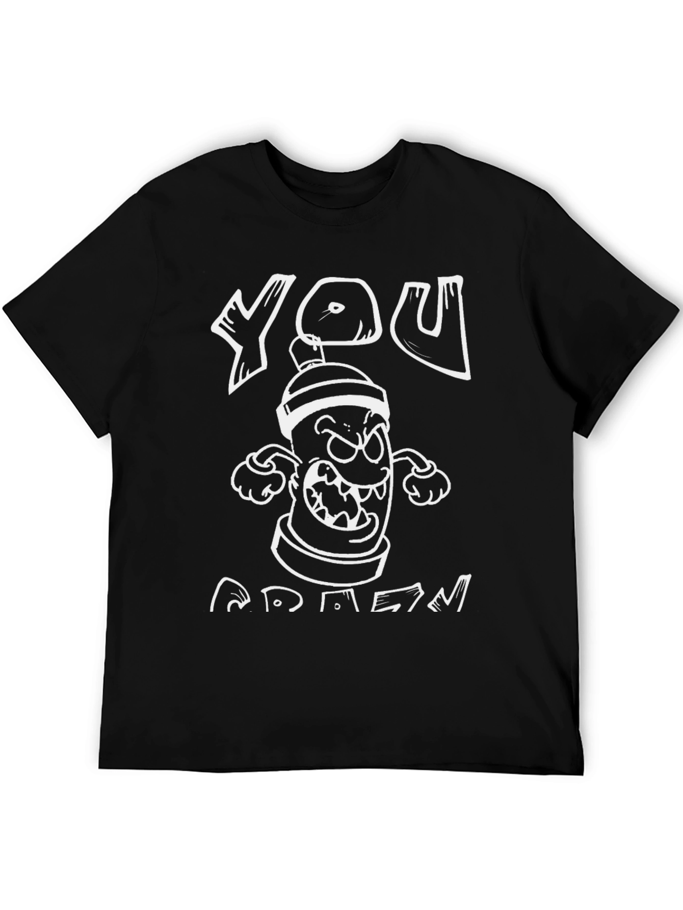 Graffiti Can Cartoon Graphic T-Shirt
