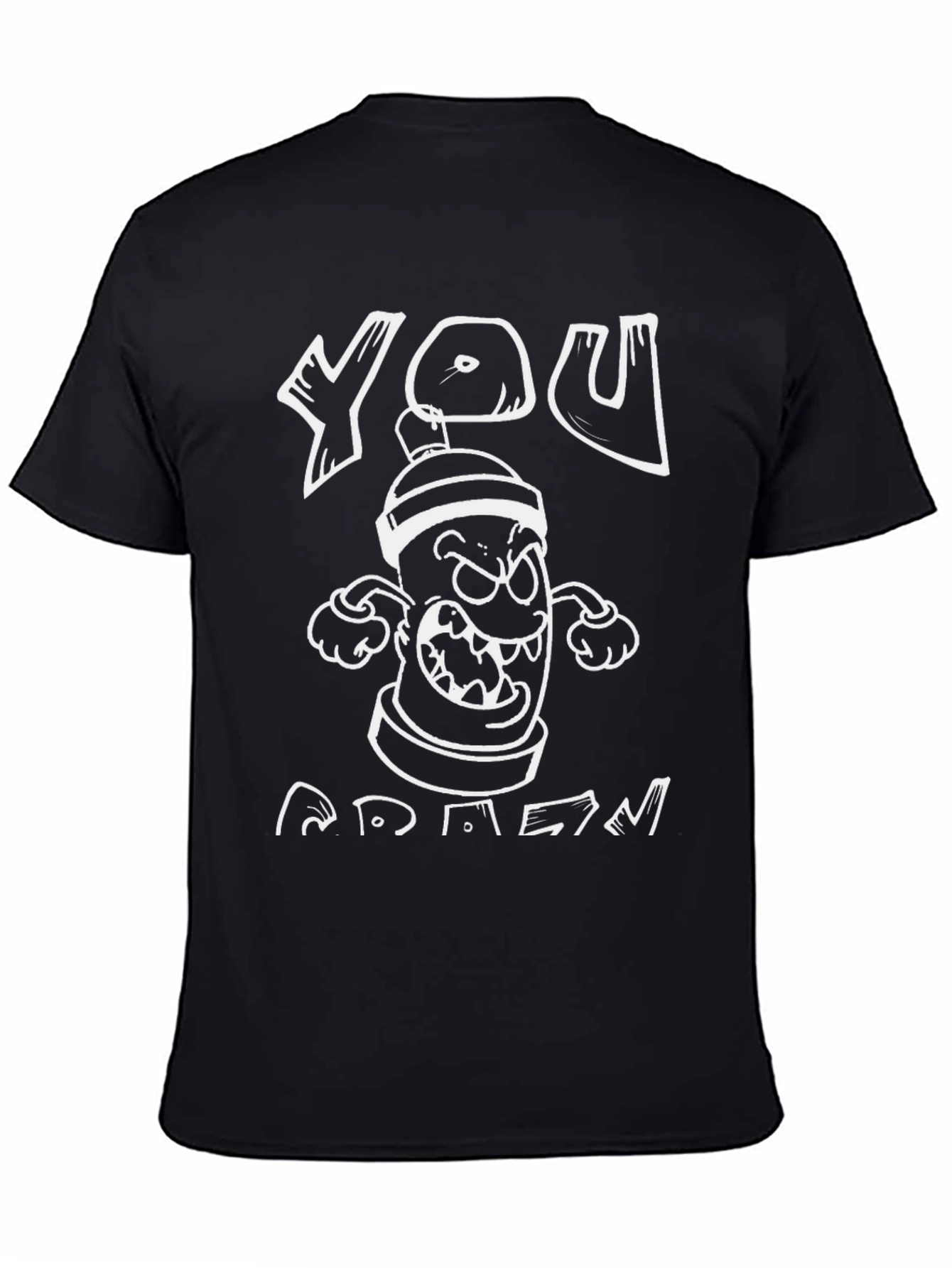 Graffiti Can Cartoon Graphic T-Shirt
