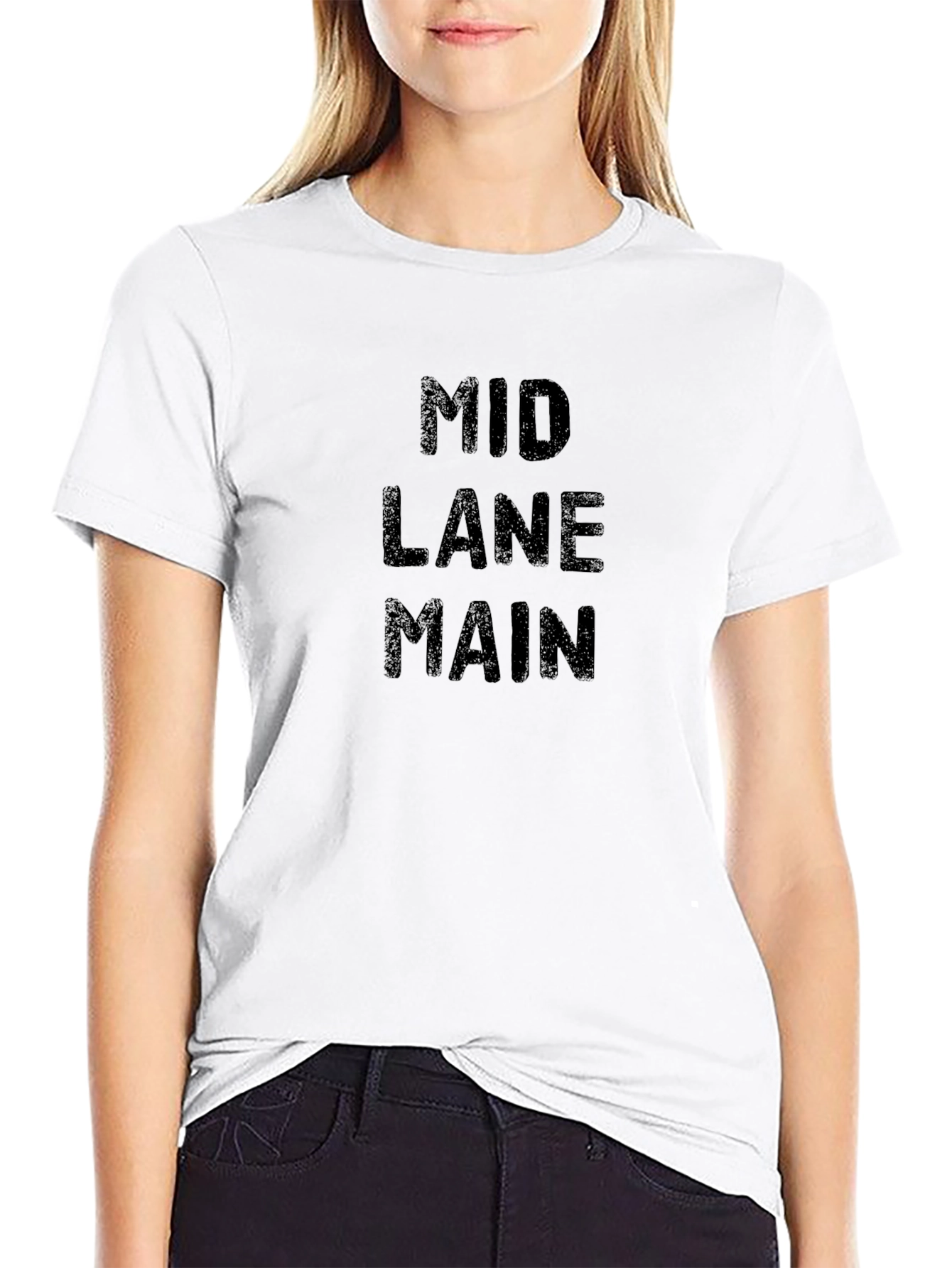 Mid Lane Main Black Graphic Tee
