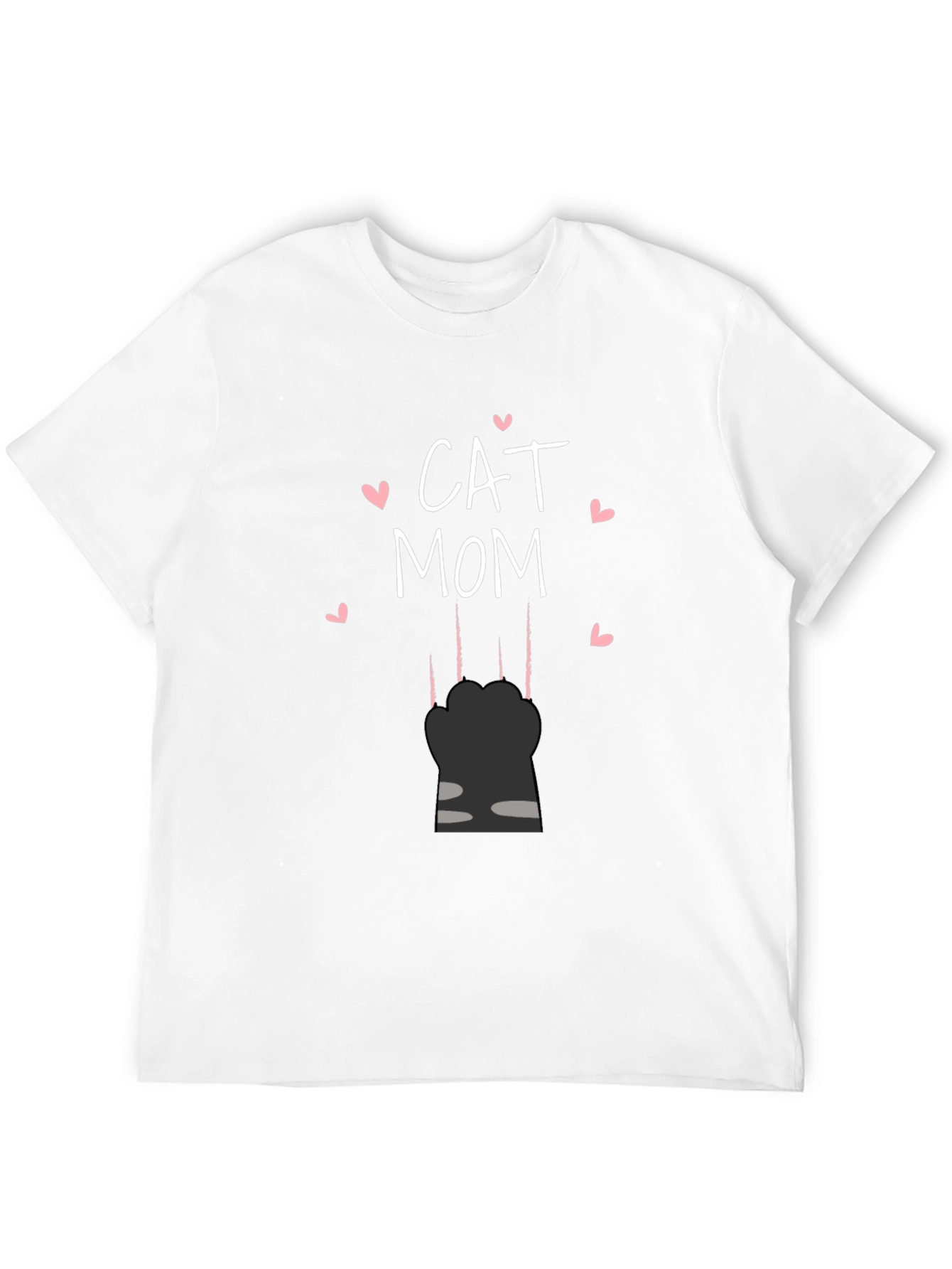 Cat Mom T-Shirt - Black Tee with Cute Design