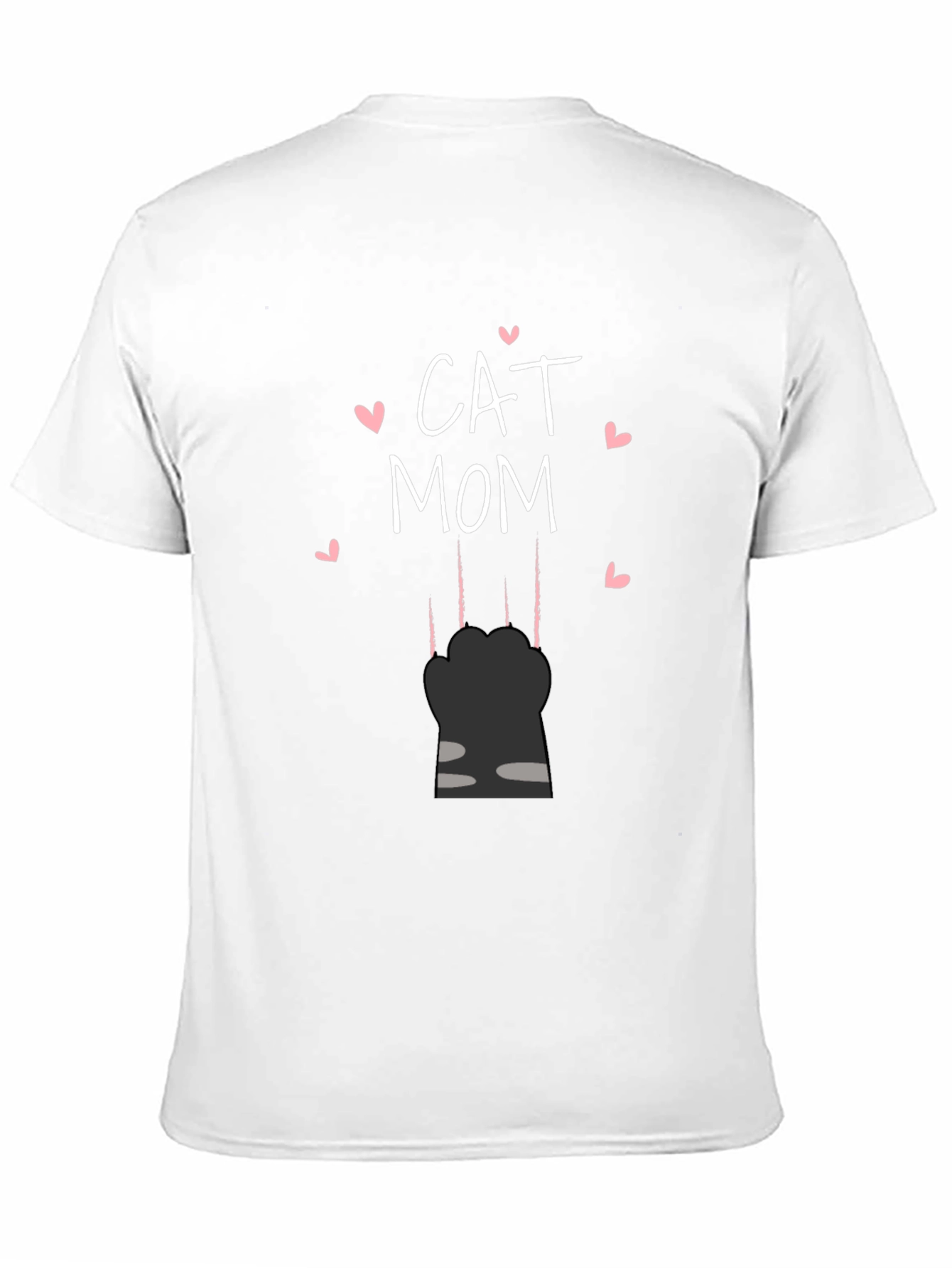 Cat Mom T-Shirt - Black Tee with Cute Design