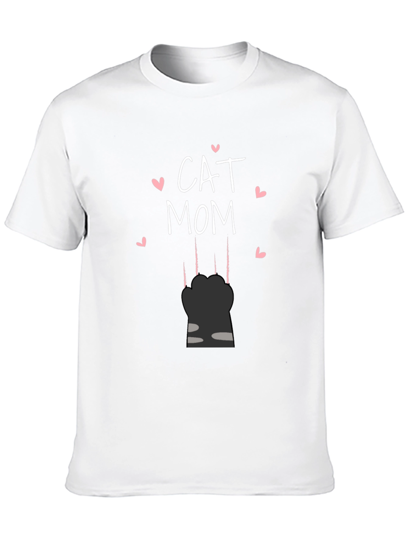 Cat Mom T-Shirt - Black Tee with Cute Design