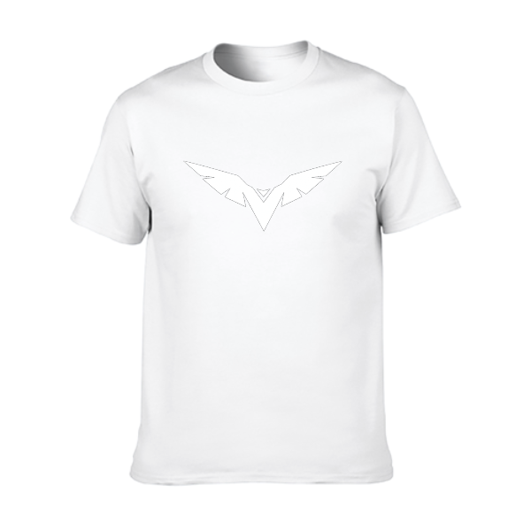 Black Wing Symbol Sweatshirt, Minimal White Flying Emblem Graphic Crewneck, Dark Aesthetic Streetwear Pullover, Bold Geometric Icon Hoodie Alternative