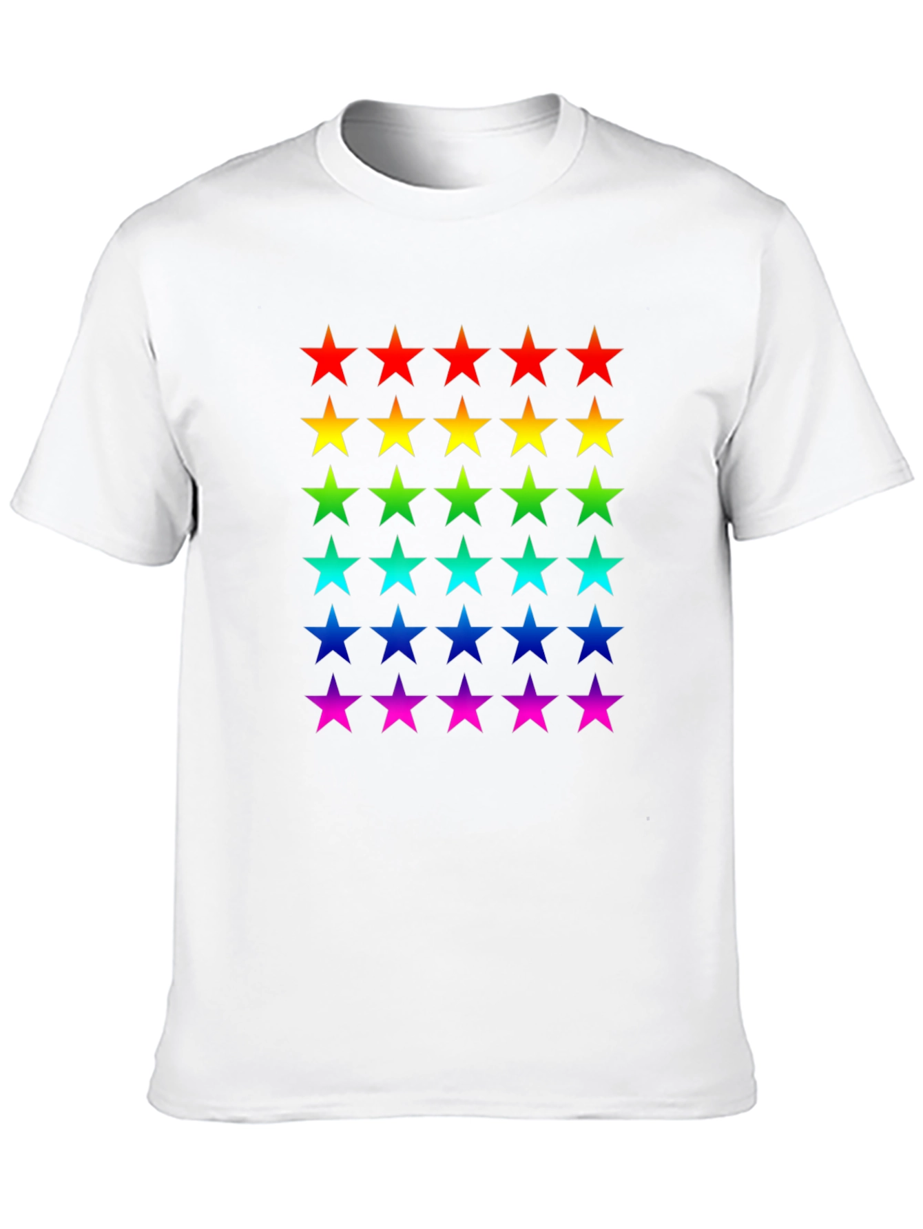 Rainbow Stars Black T-Shirt