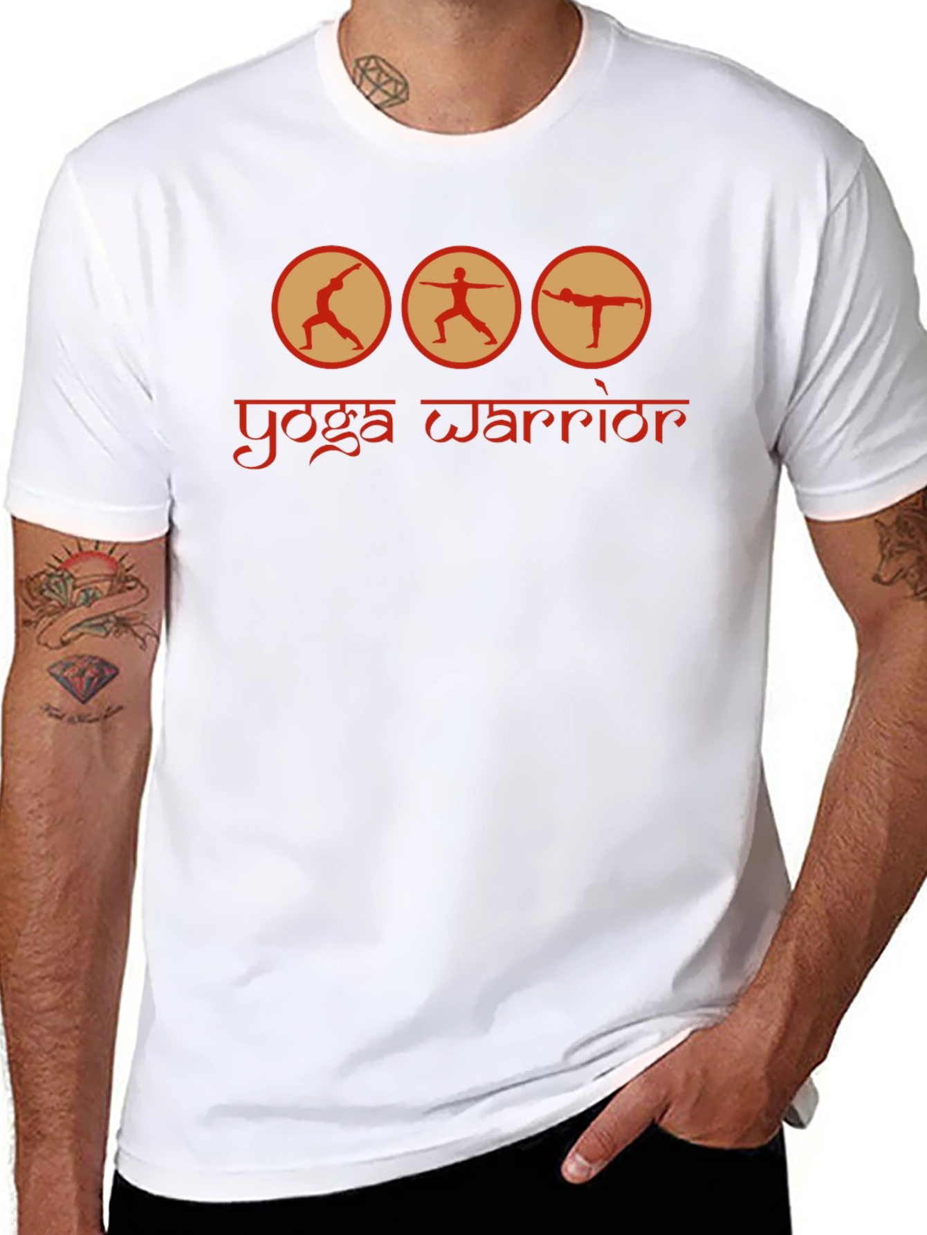 Yoga Warrior Graphic T-Shirt - Soft Cotton Blend