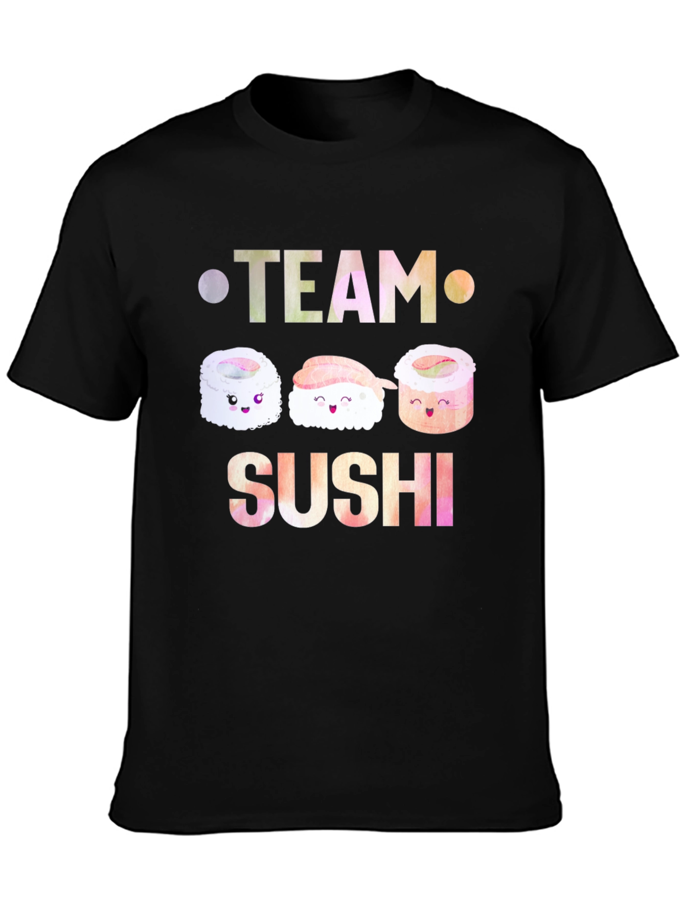 Team Sushi Graphic Tee - Unisex Black T-Shirt