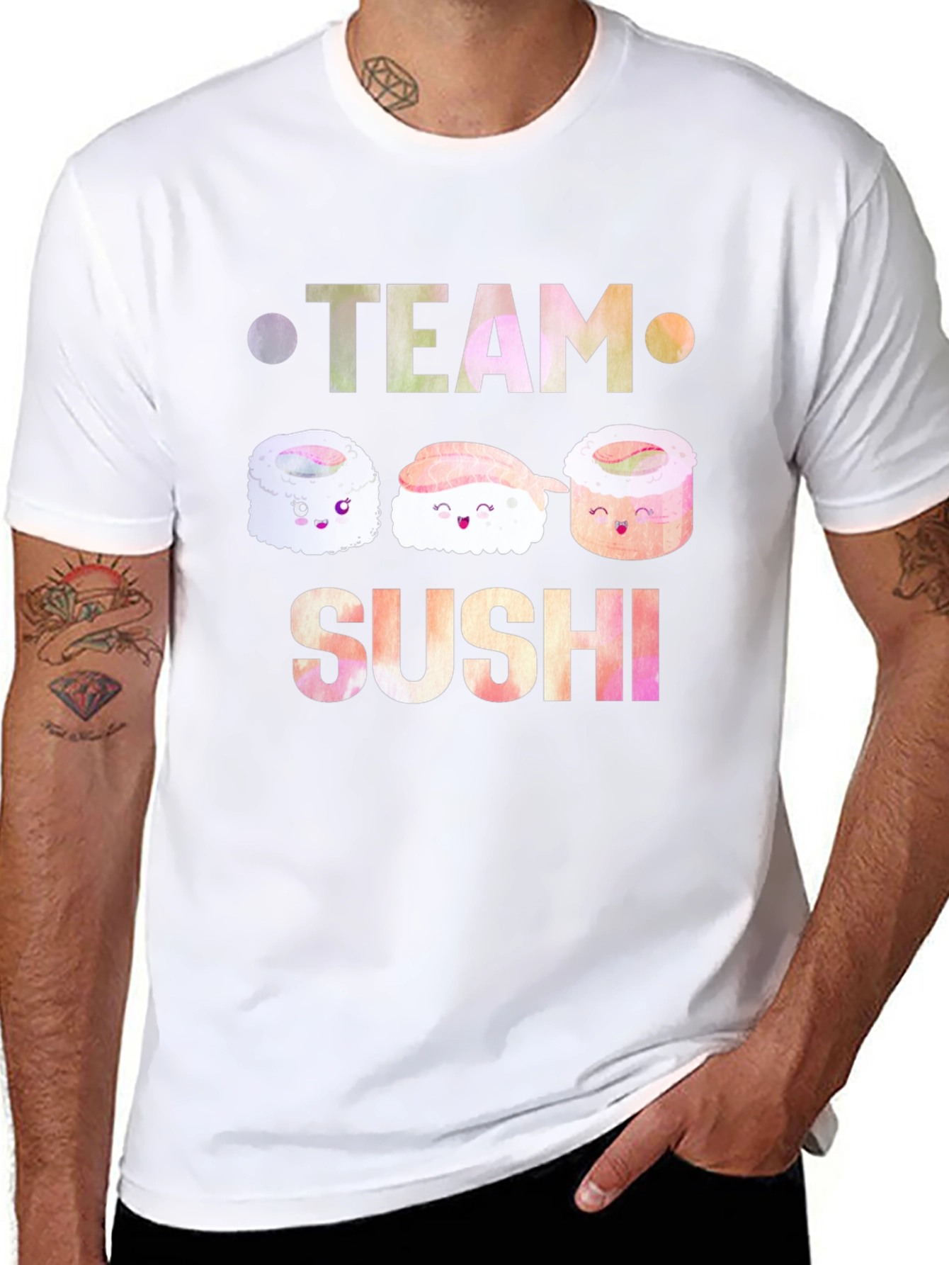 Team Sushi Graphic Tee - Unisex Black T-Shirt