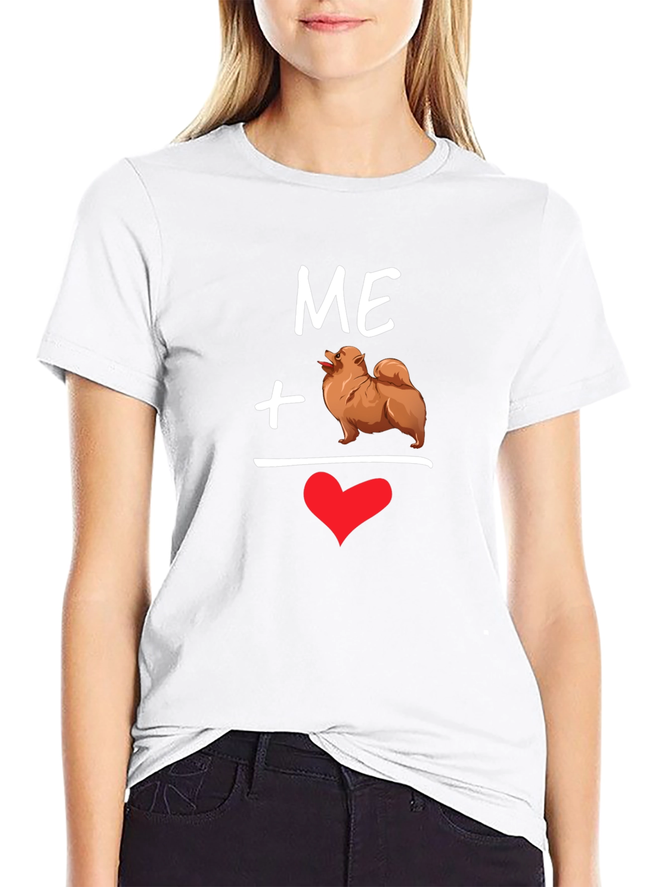 Me + My Pomeranian Heart T-Shirt – Cute Dog Lover Graphic Tee Gift