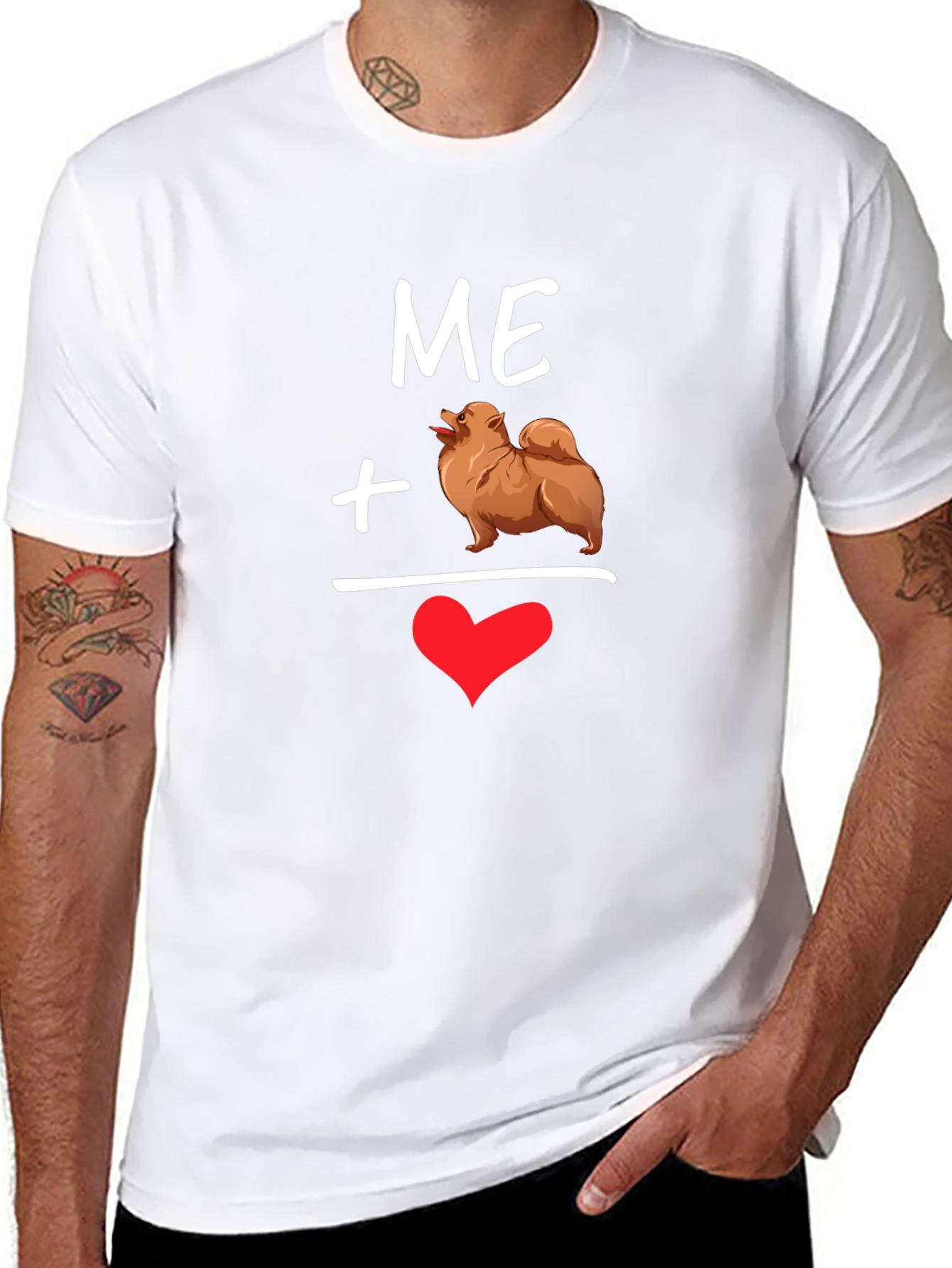 Me + My Pomeranian Heart T-Shirt – Cute Dog Lover Graphic Tee Gift