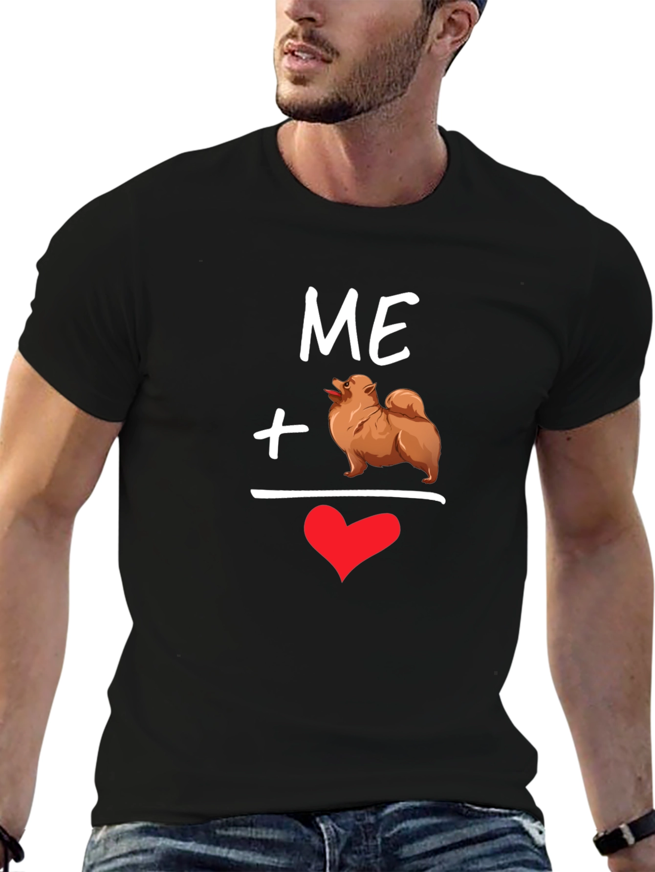 Me + My Pomeranian Heart T-Shirt – Cute Dog Lover Graphic Tee Gift
