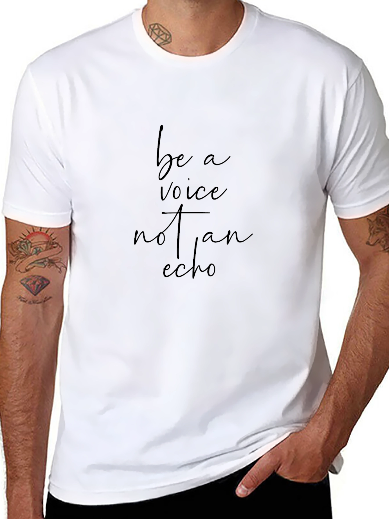 Be A Voice Tee - Inspirational Black T-Shirt