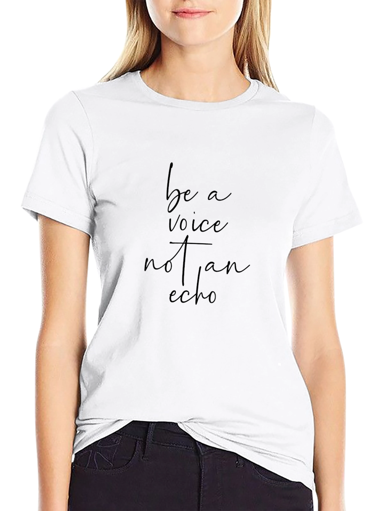 Be A Voice Tee - Inspirational Black T-Shirt