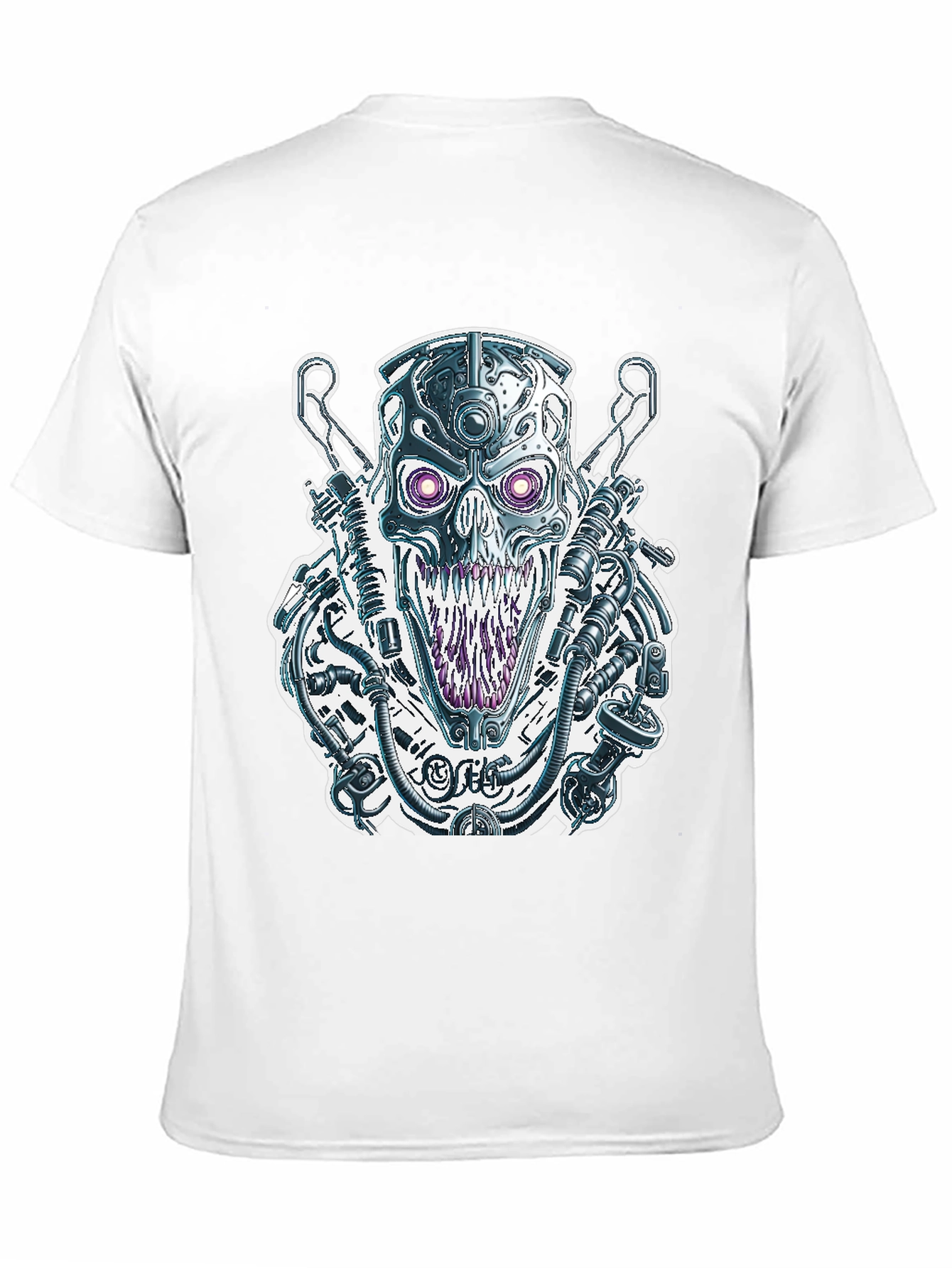 Cyberpunk Skull Graphic Tee - Unique Design