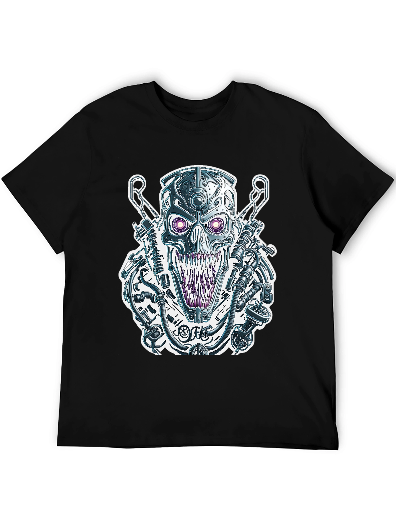 Cyberpunk Skull Graphic Tee - Unique Design