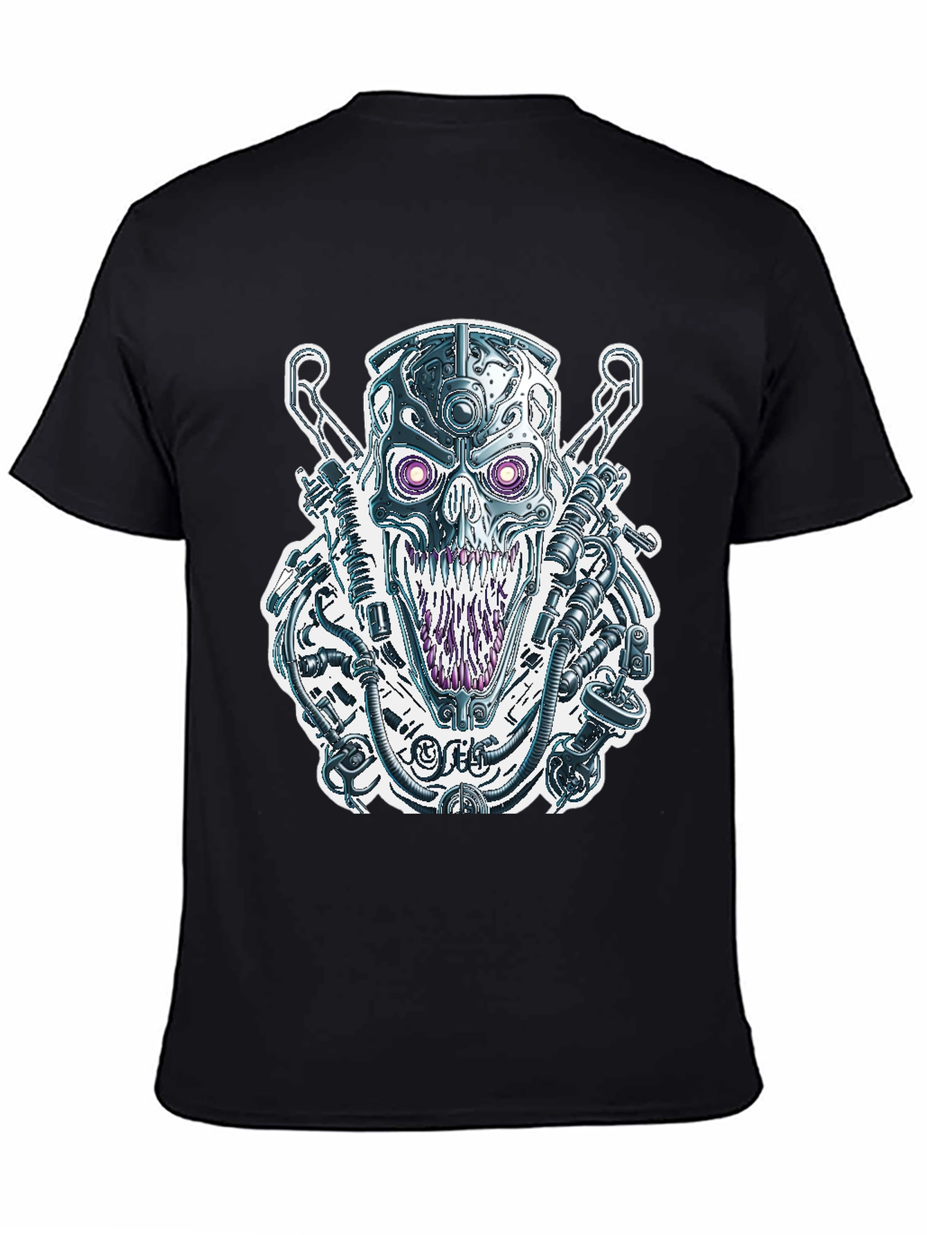 Cyberpunk Skull Graphic Tee - Unique Design