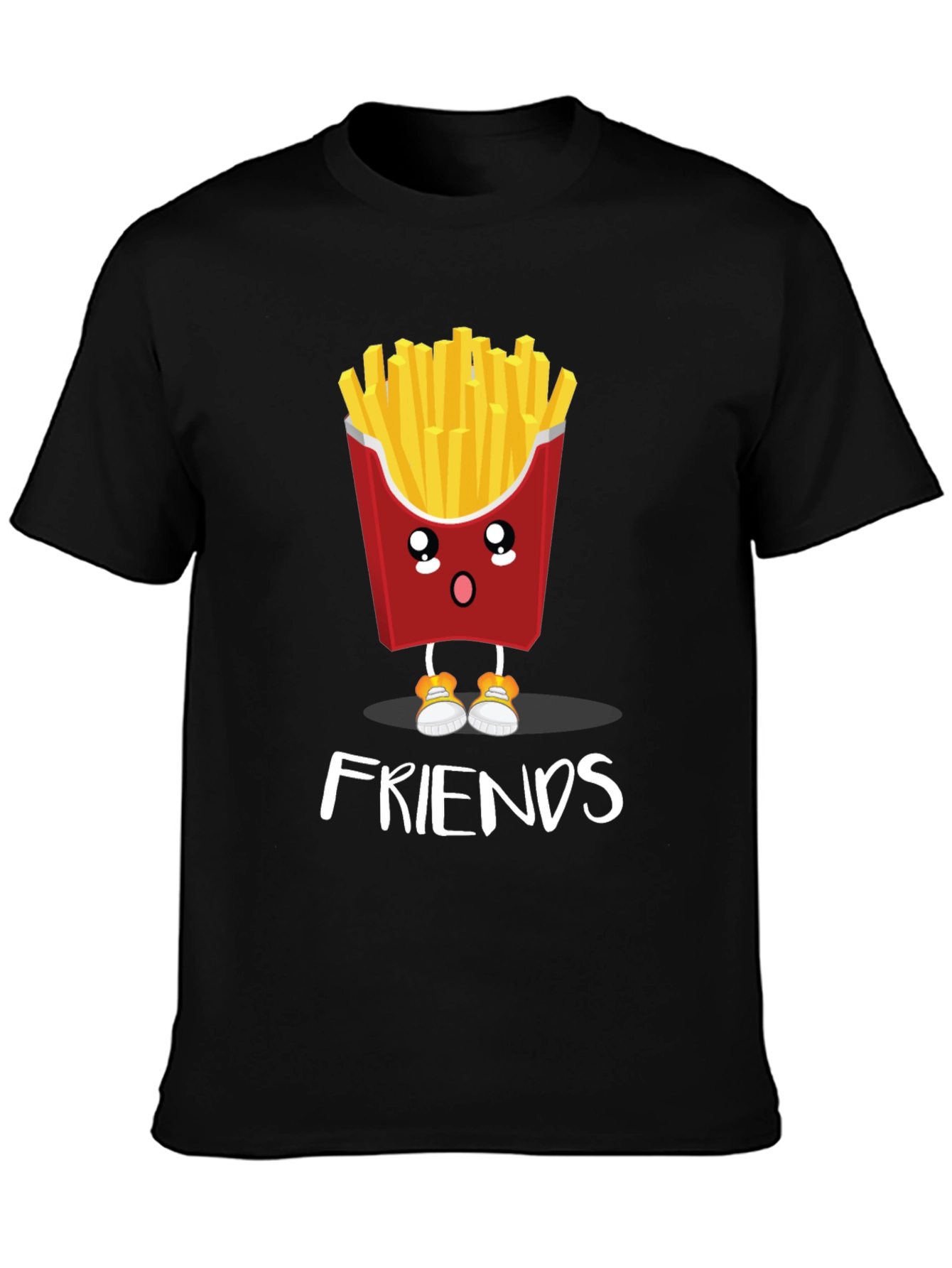 Cute Cartoon Fries Best Friends T-Shirt