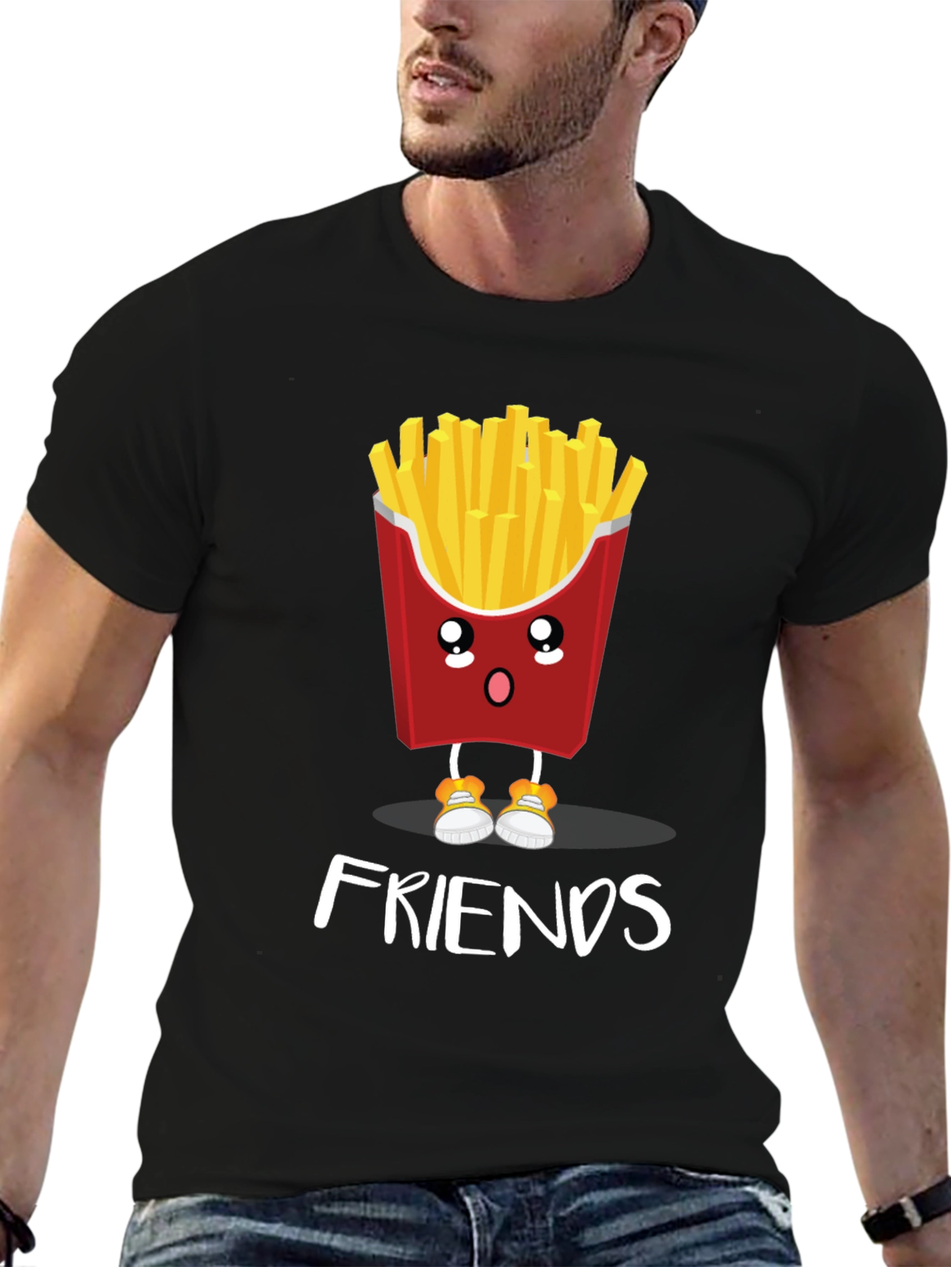 Cute Cartoon Fries Best Friends T-Shirt