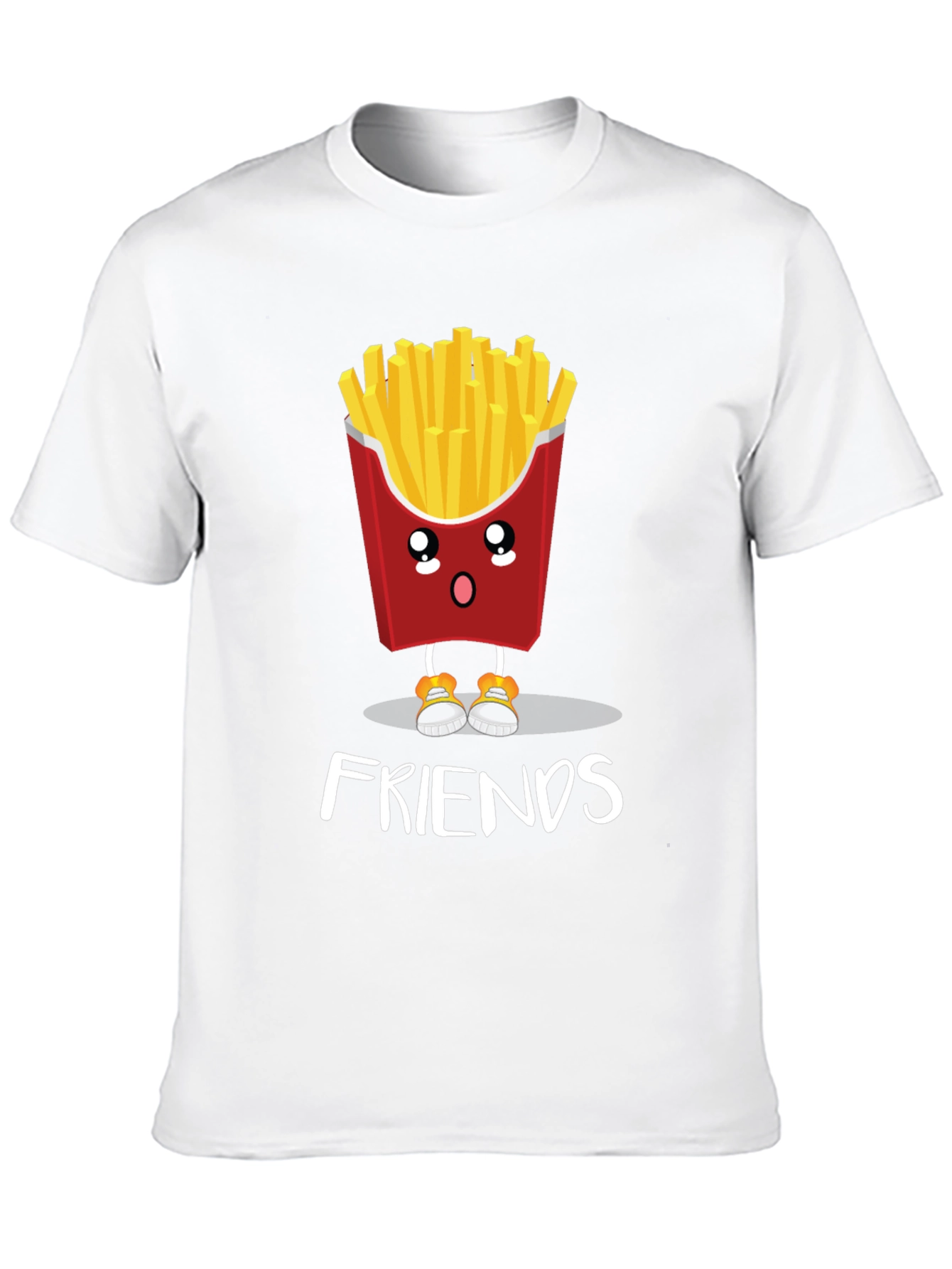 Cute Cartoon Fries Best Friends T-Shirt