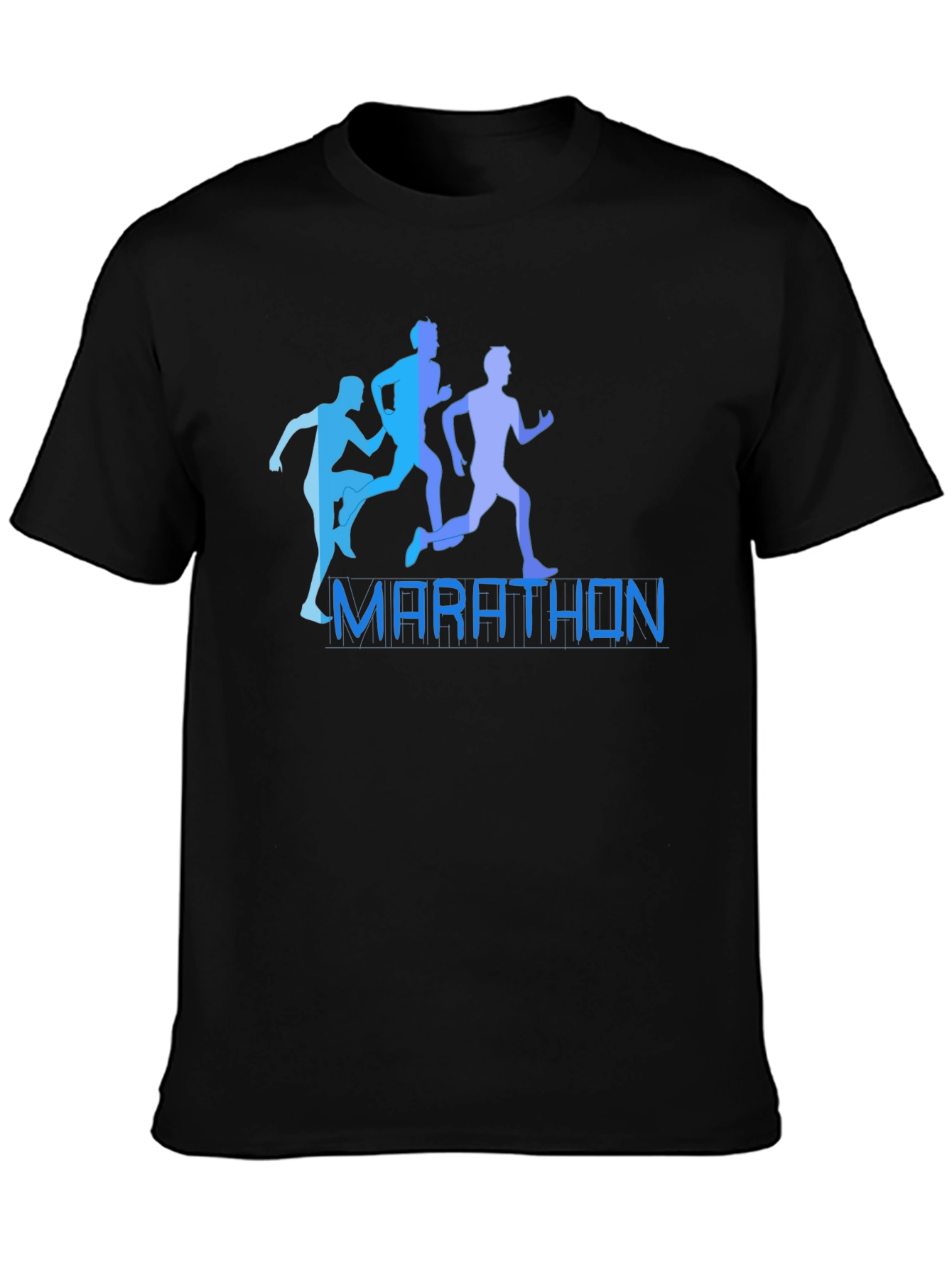 Marathon Runners Graphic Tee - Black