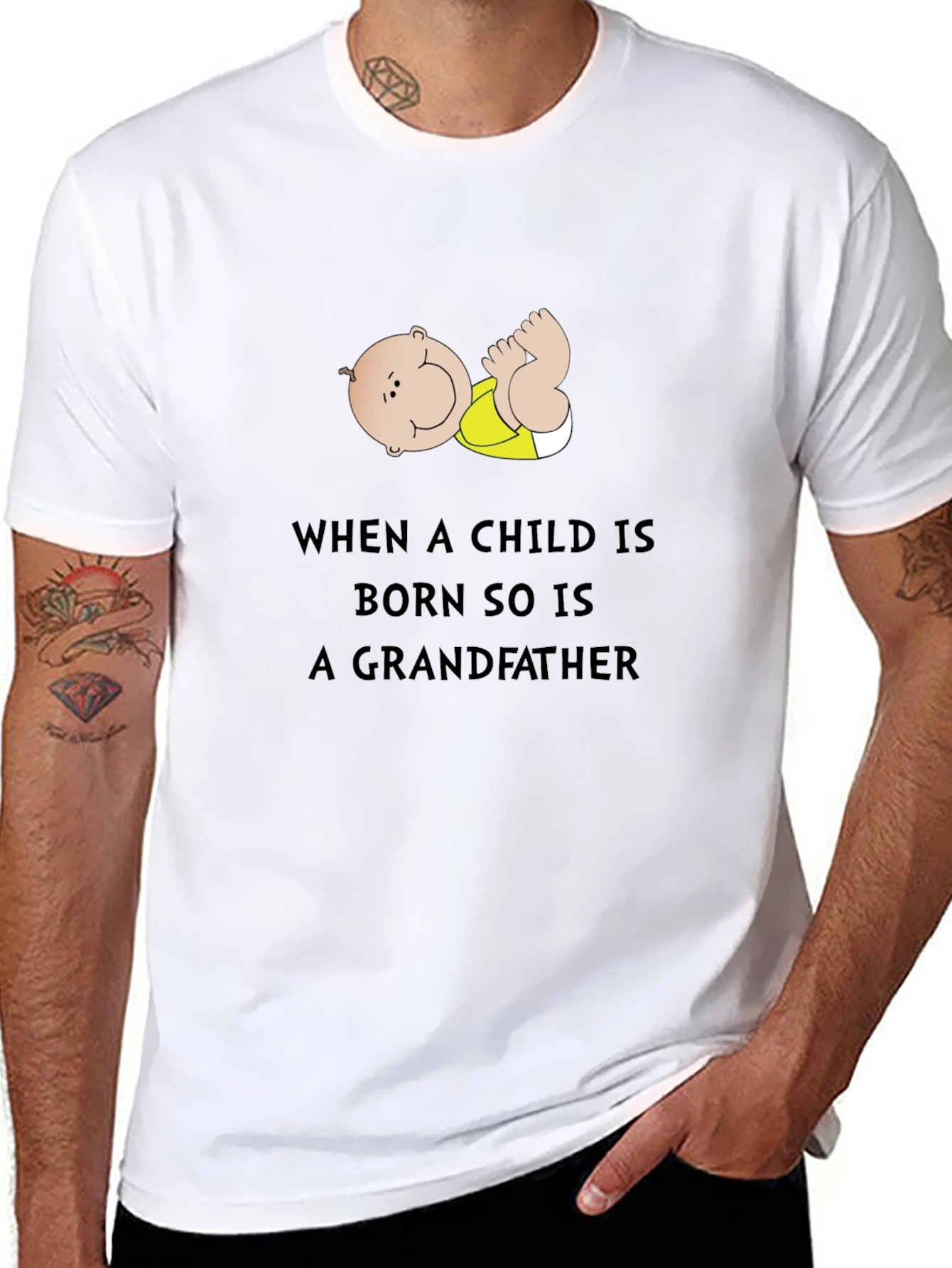 Grandfather T-Shirt - Baby Graphic Novelty Tee