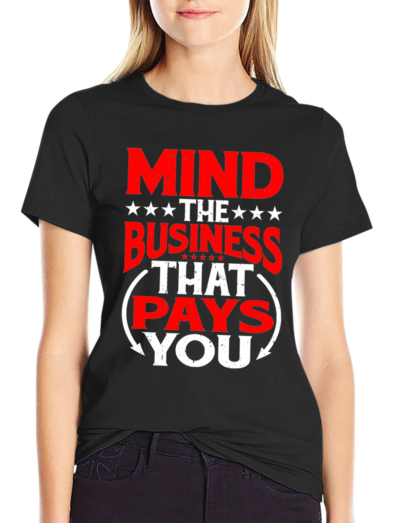 Mind the Business Graphic Tee - Black