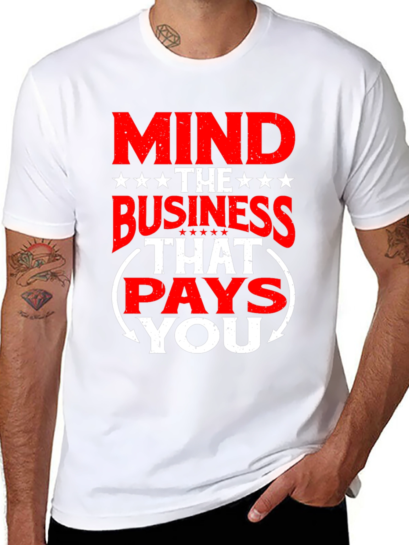 Mind the Business Graphic Tee - Black