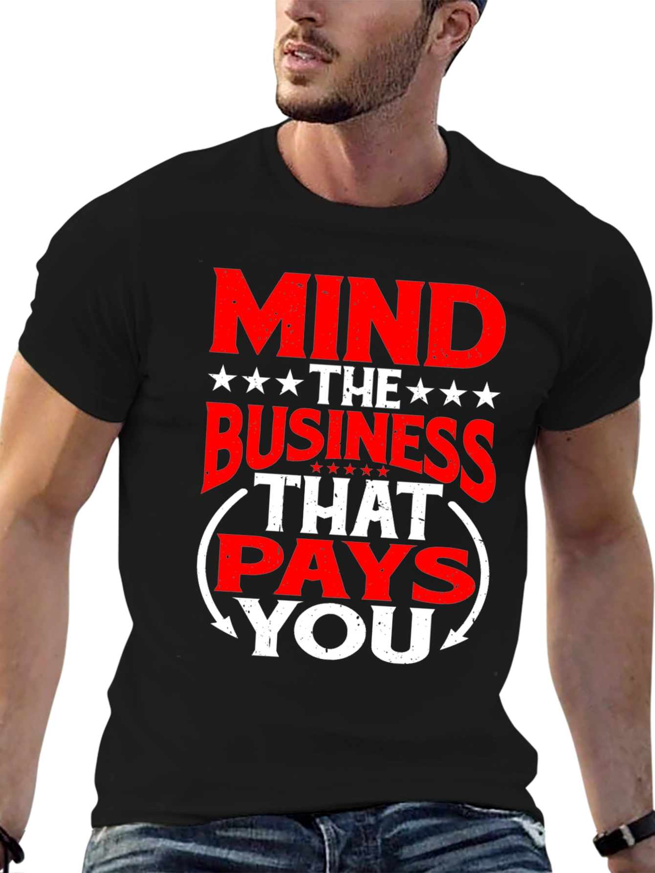 Mind the Business Graphic Tee - Black