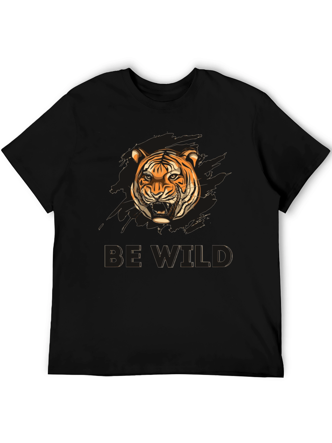 Be Wild Tiger Graphic Tee - Black
