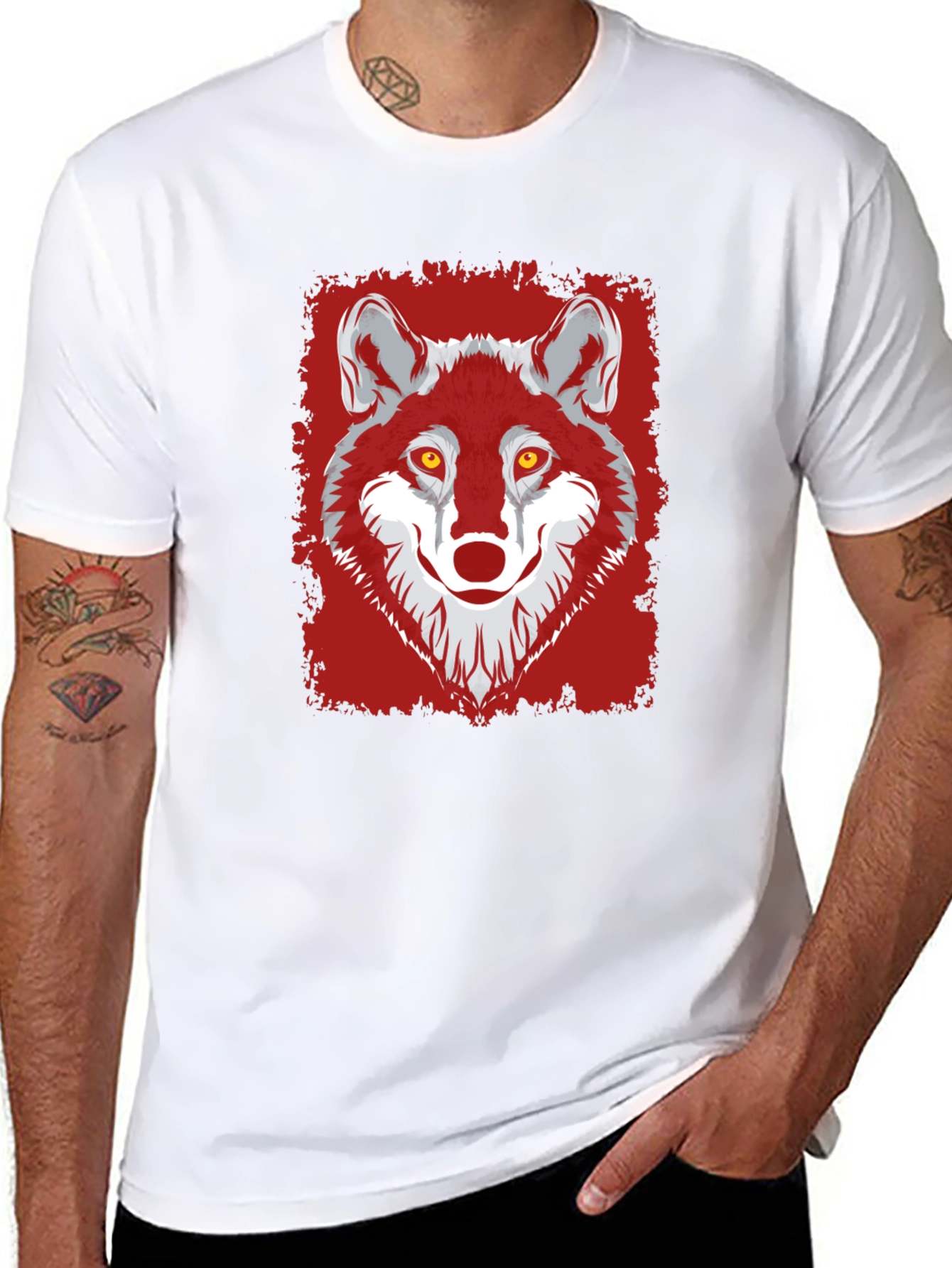 Wolf Graphic Tee - Mens Black T-Shirt