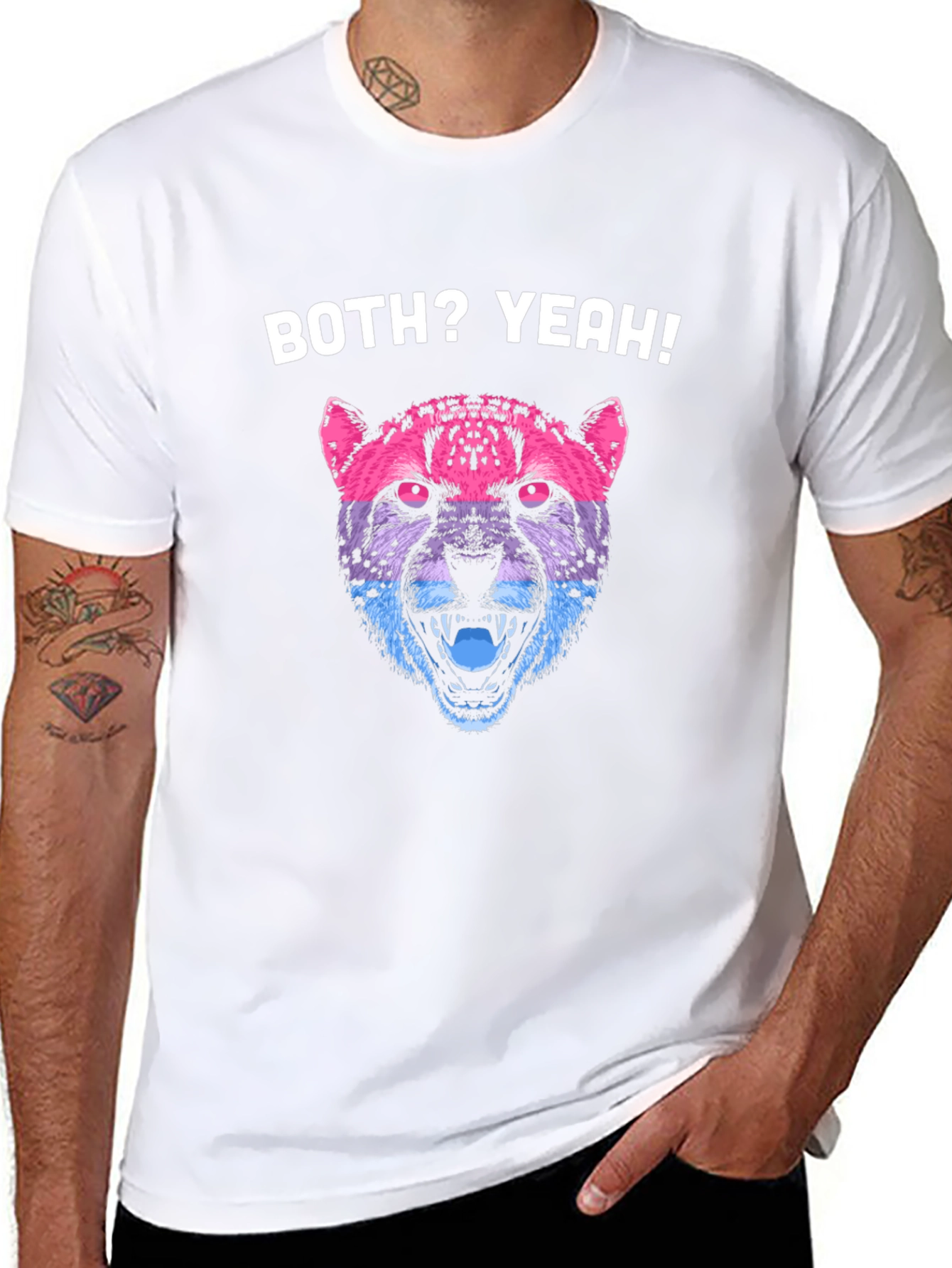 Bisexual Pride Cheetah Graphic T-Shirt