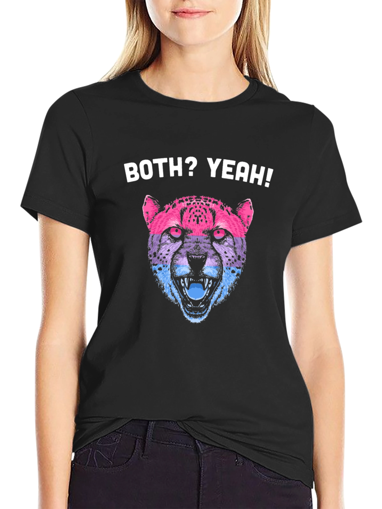 Bisexual Pride Cheetah Graphic T-Shirt