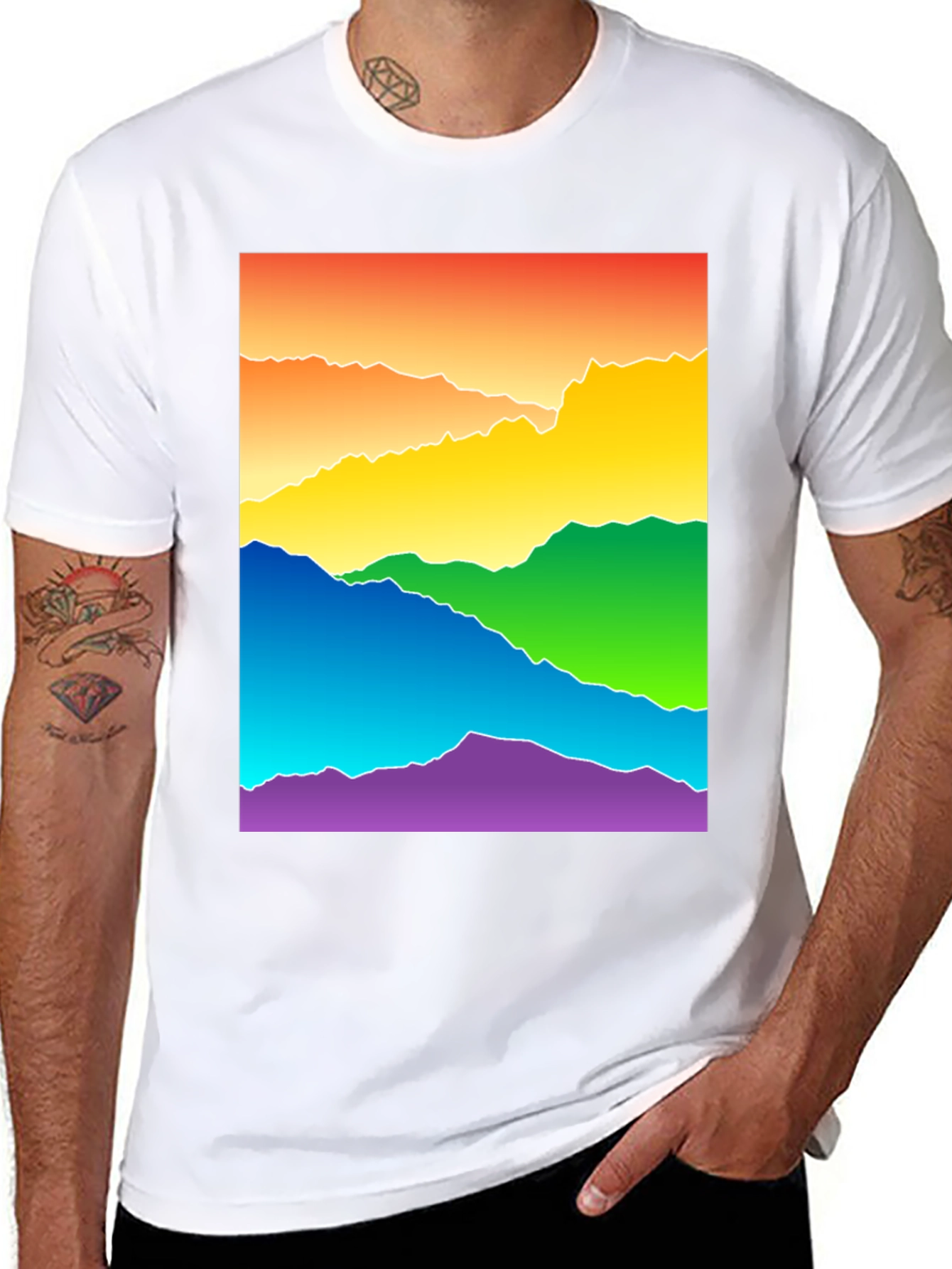 Rainbow Mountain Graphic Tee - Pride Apparel