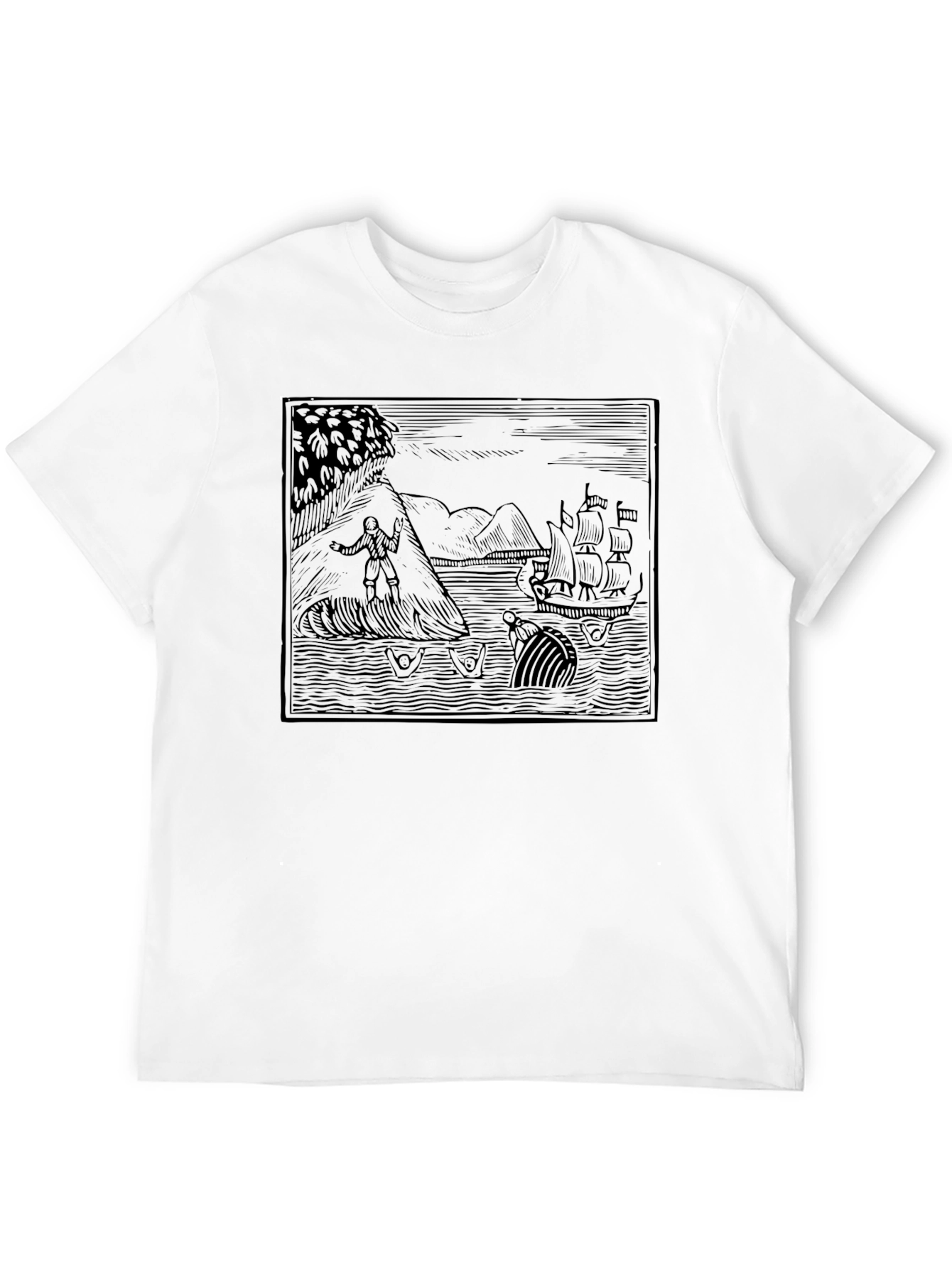 Whale Adventure Graphic Tee - Black