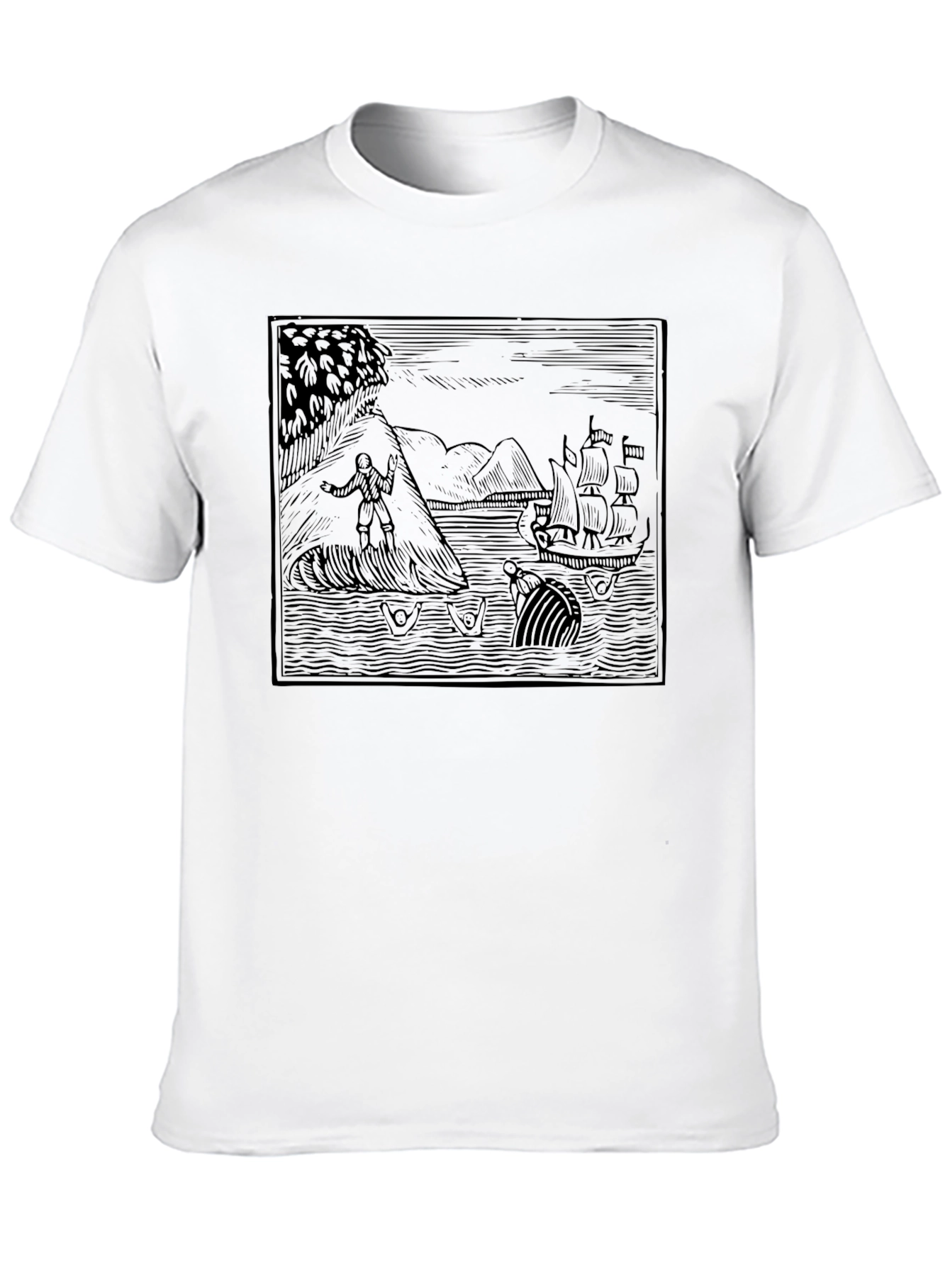 Whale Adventure Graphic Tee - Black