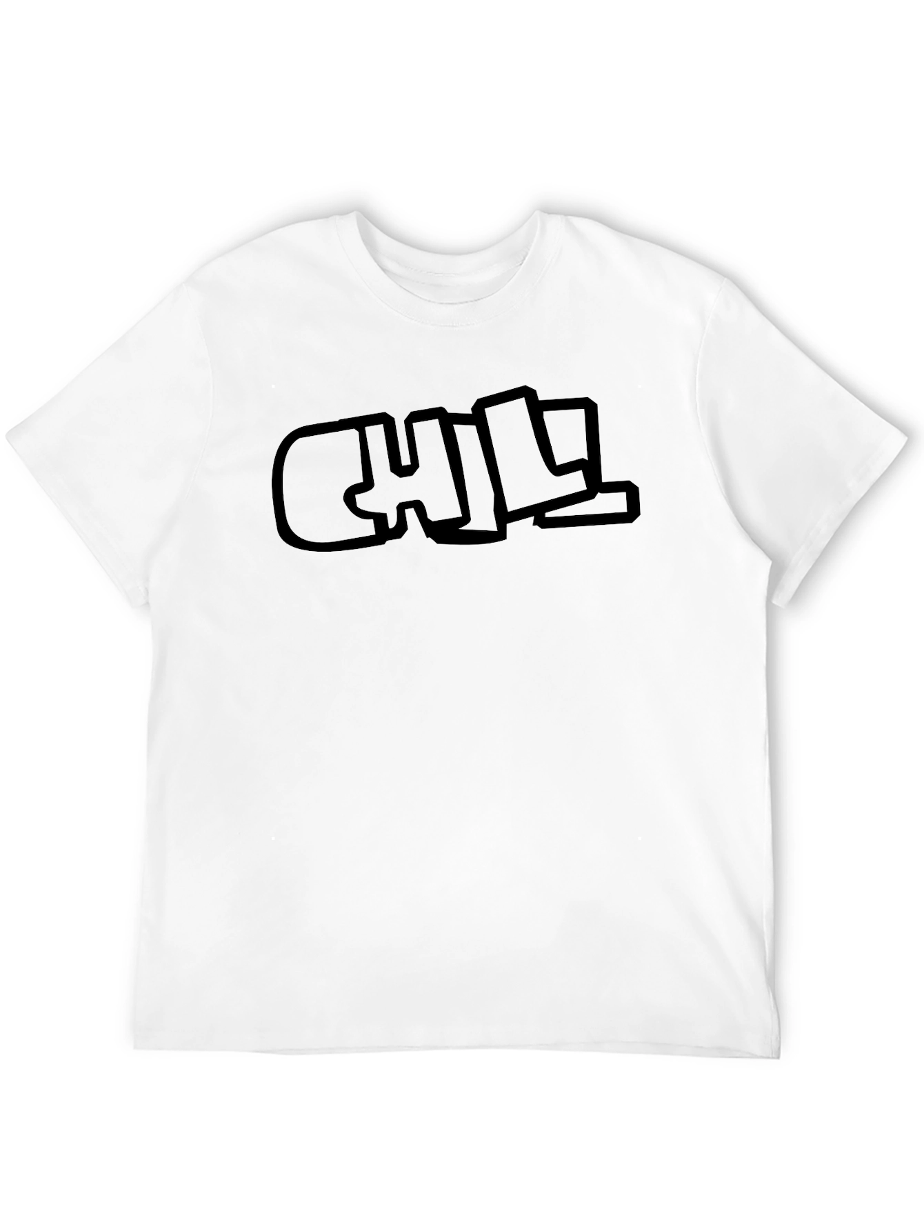 Chill Graphic Black T-Shirt for Men