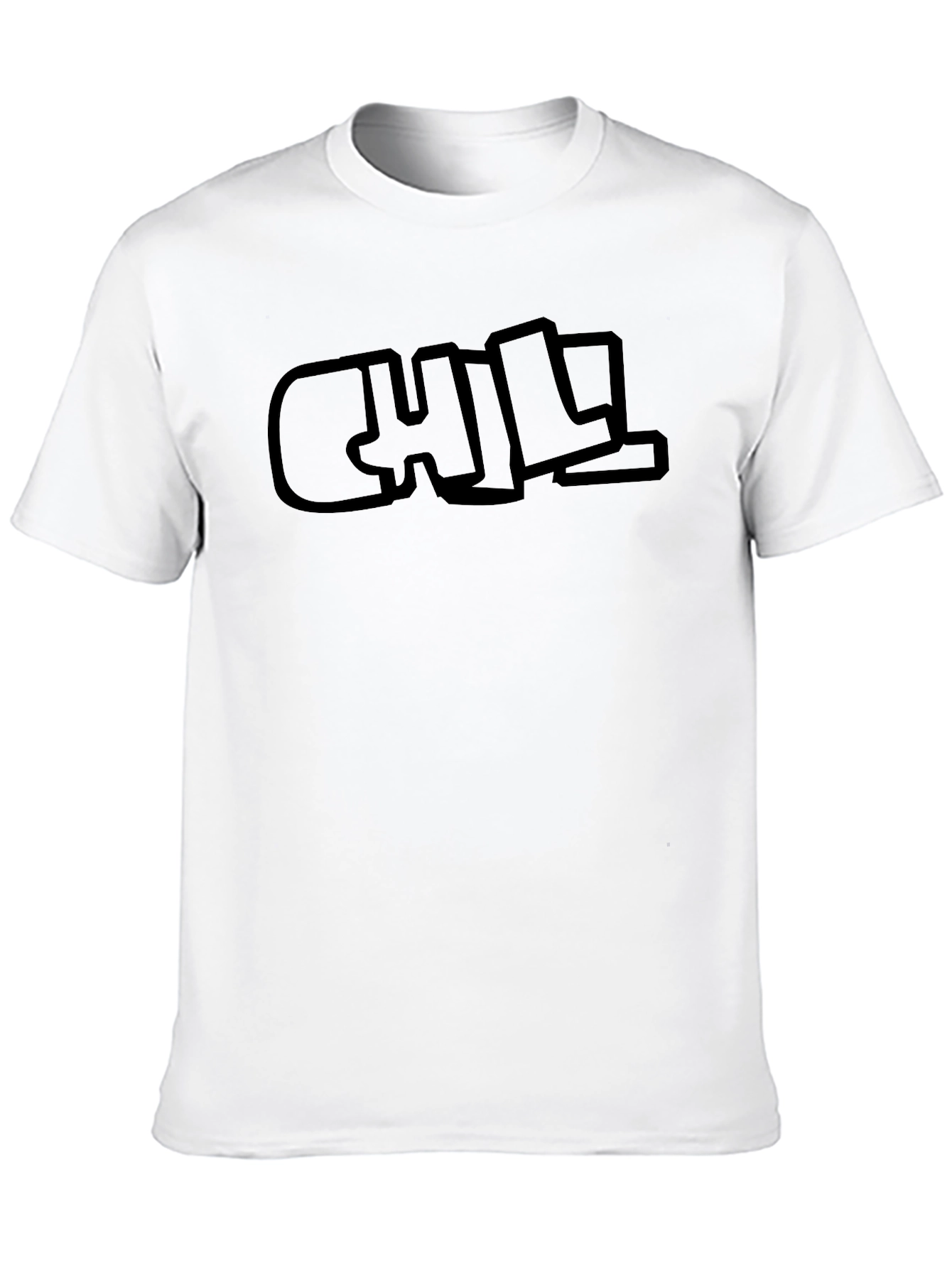 Chill Graphic Black T-Shirt for Men