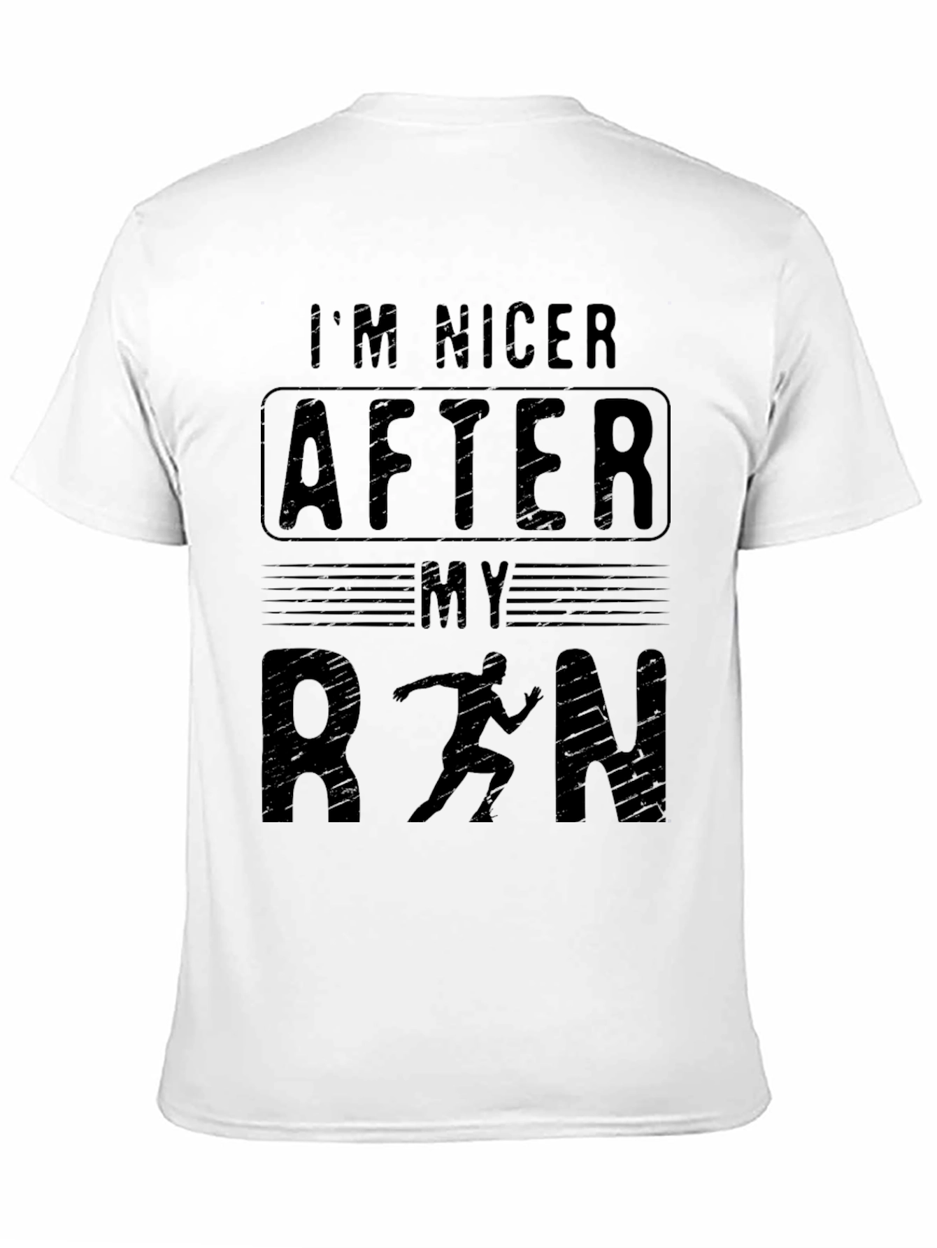 Im Nicer After My Run Black Graphic Tee