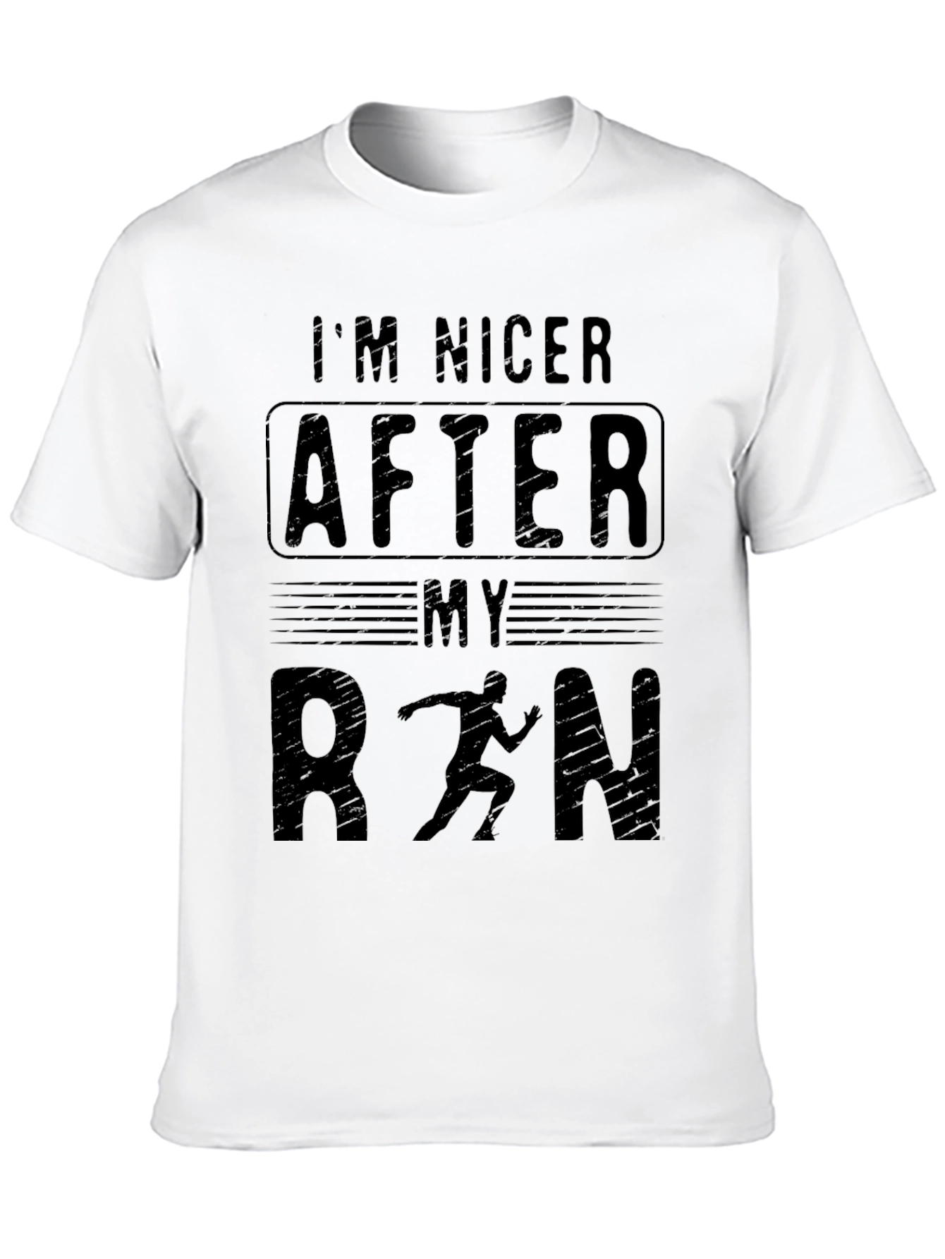 Im Nicer After My Run Black Graphic Tee