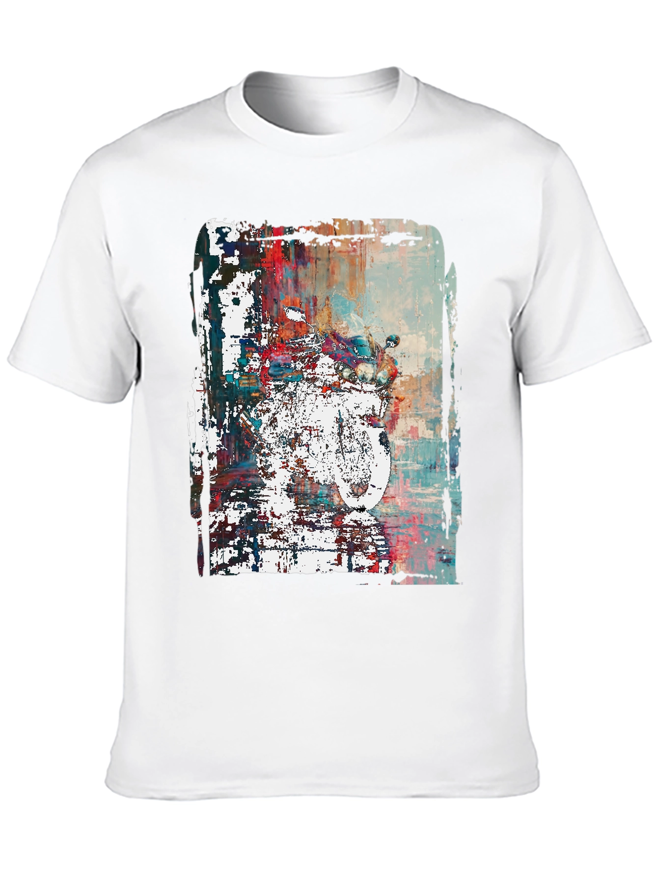 Abstract Motorcycle Graphic Print T-Shirt