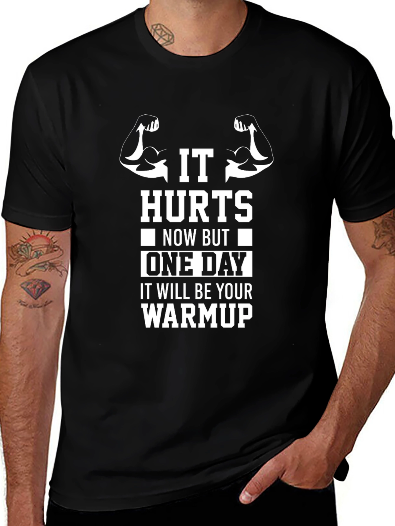 Motivational Workout T-Shirt - It Hurts Design