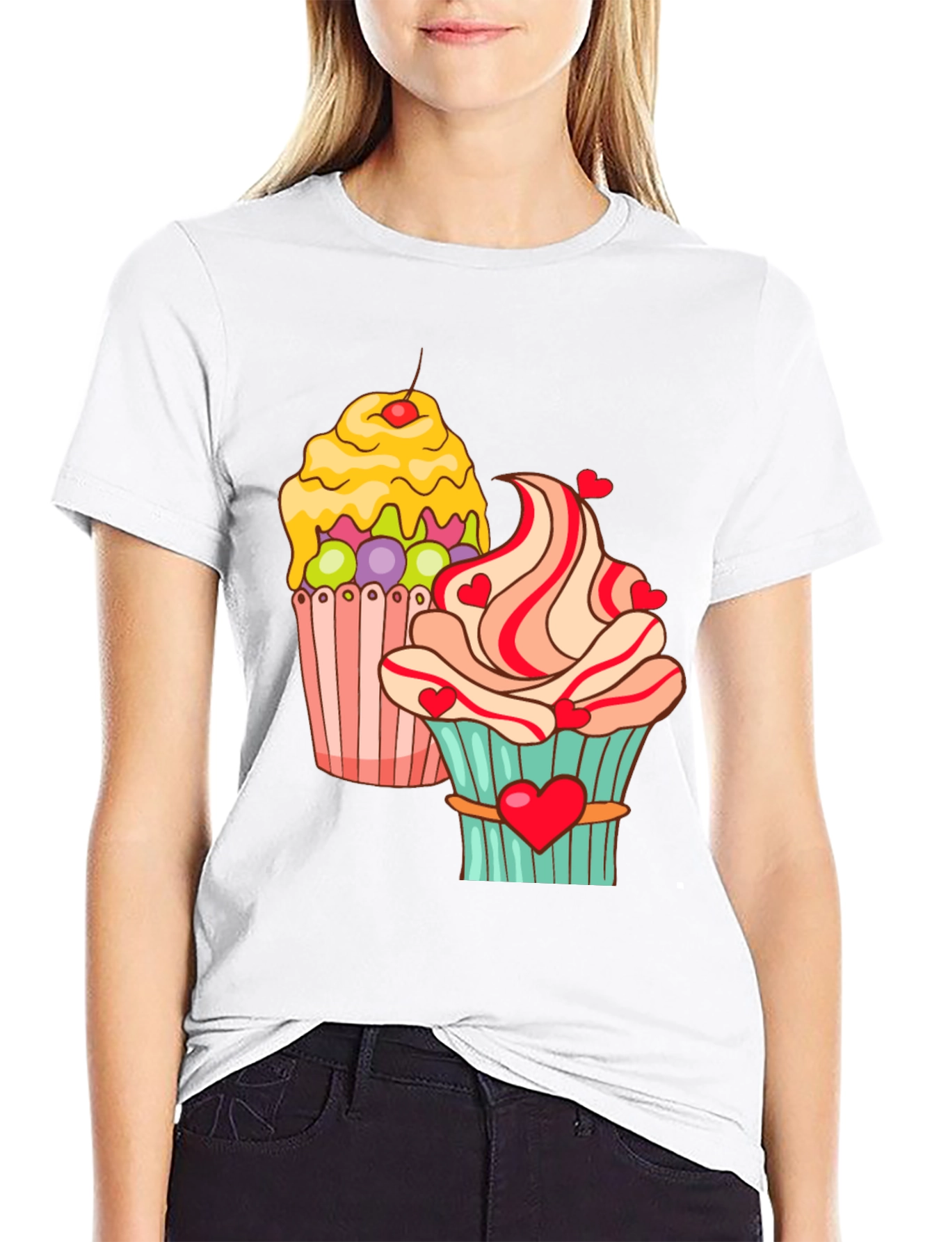 Sweet Cupcake Graphic T-Shirt