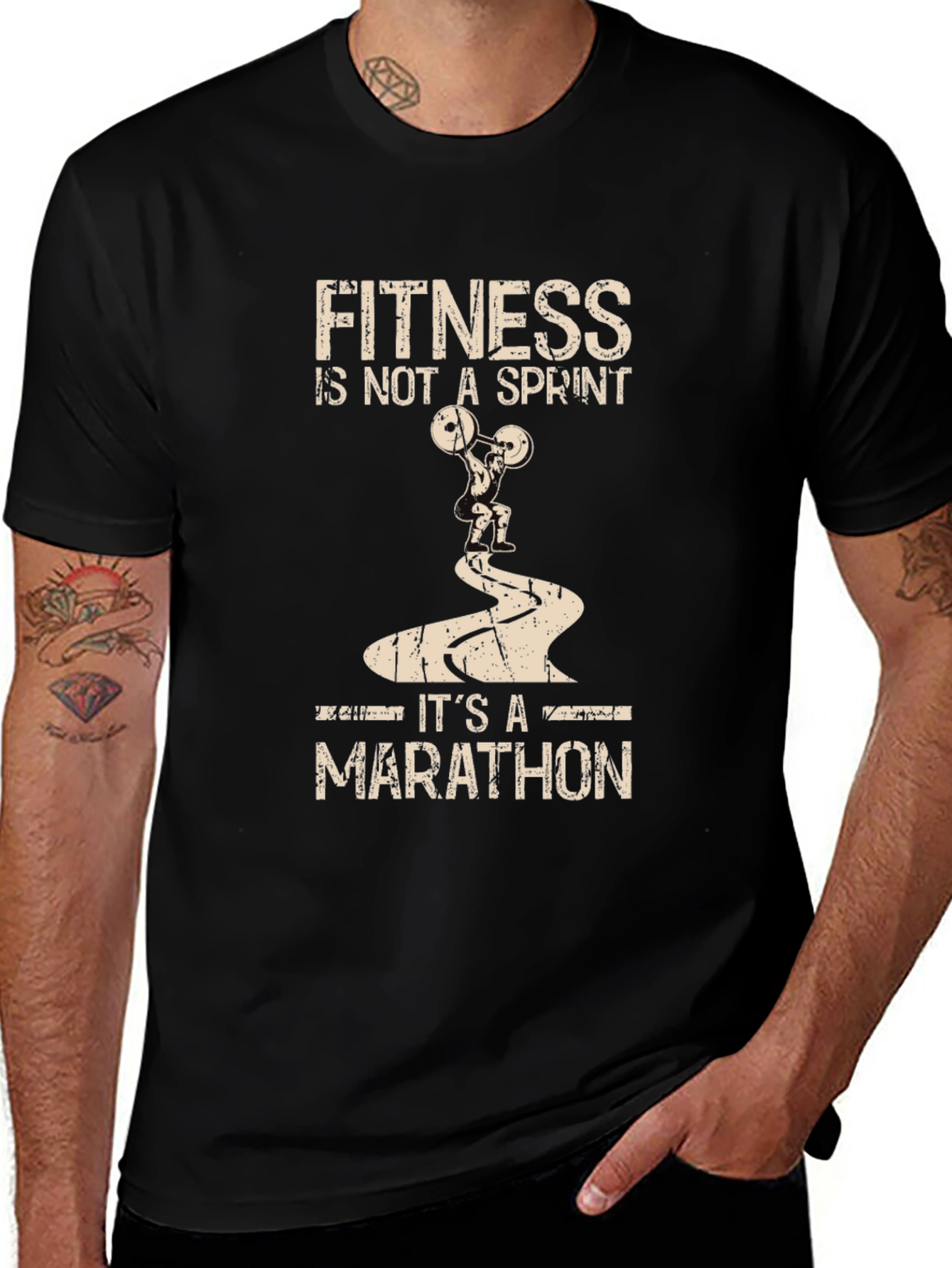 Fitness Marathon T-Shirt - Motivational Workout Tee
