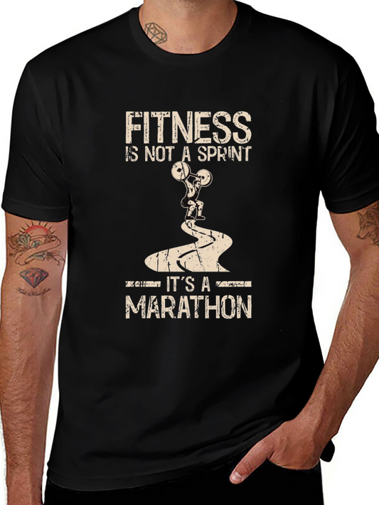 Fitness Marathon T-Shirt - Motivational Workout Tee