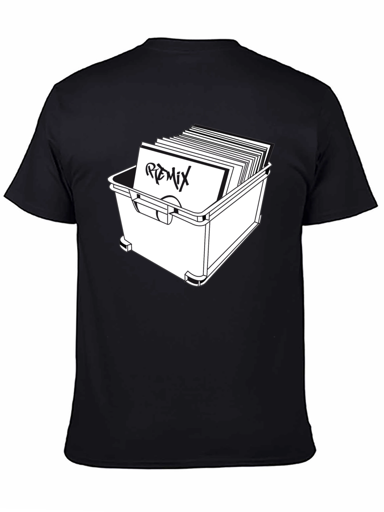Vinyl Remix T-Shirt - Black Graphic Tee