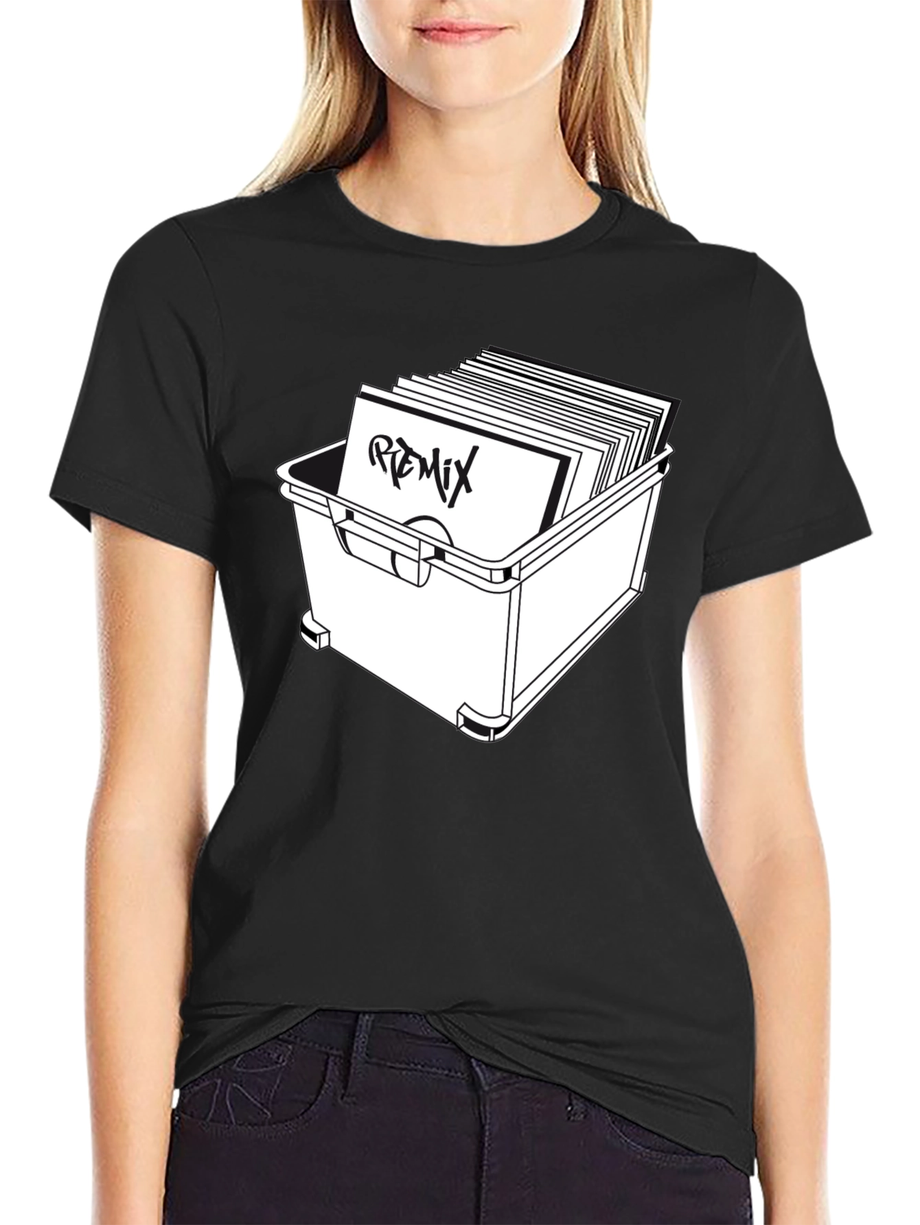 Vinyl Remix T-Shirt - Black Graphic Tee